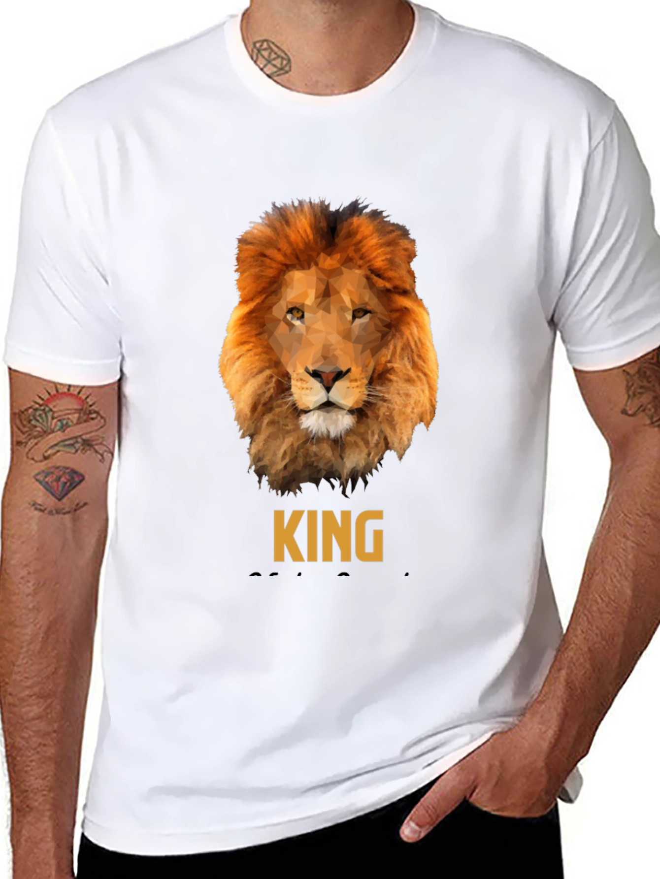 Black Lion King Graphic T-Shirt - Premium Cotton Tee view 8