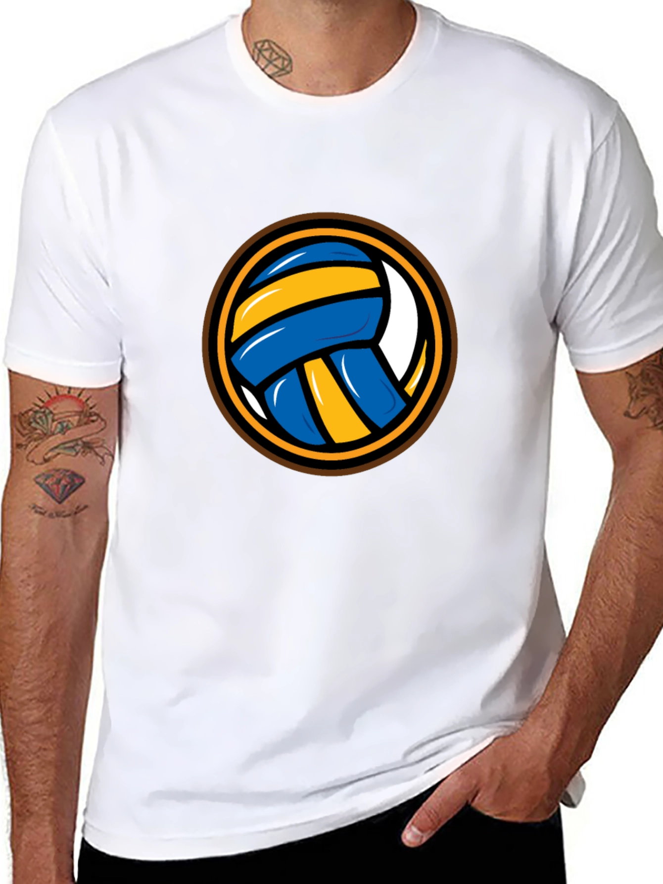 Volleyball Graphic Tee - Sporty Black T-Shirt - 8