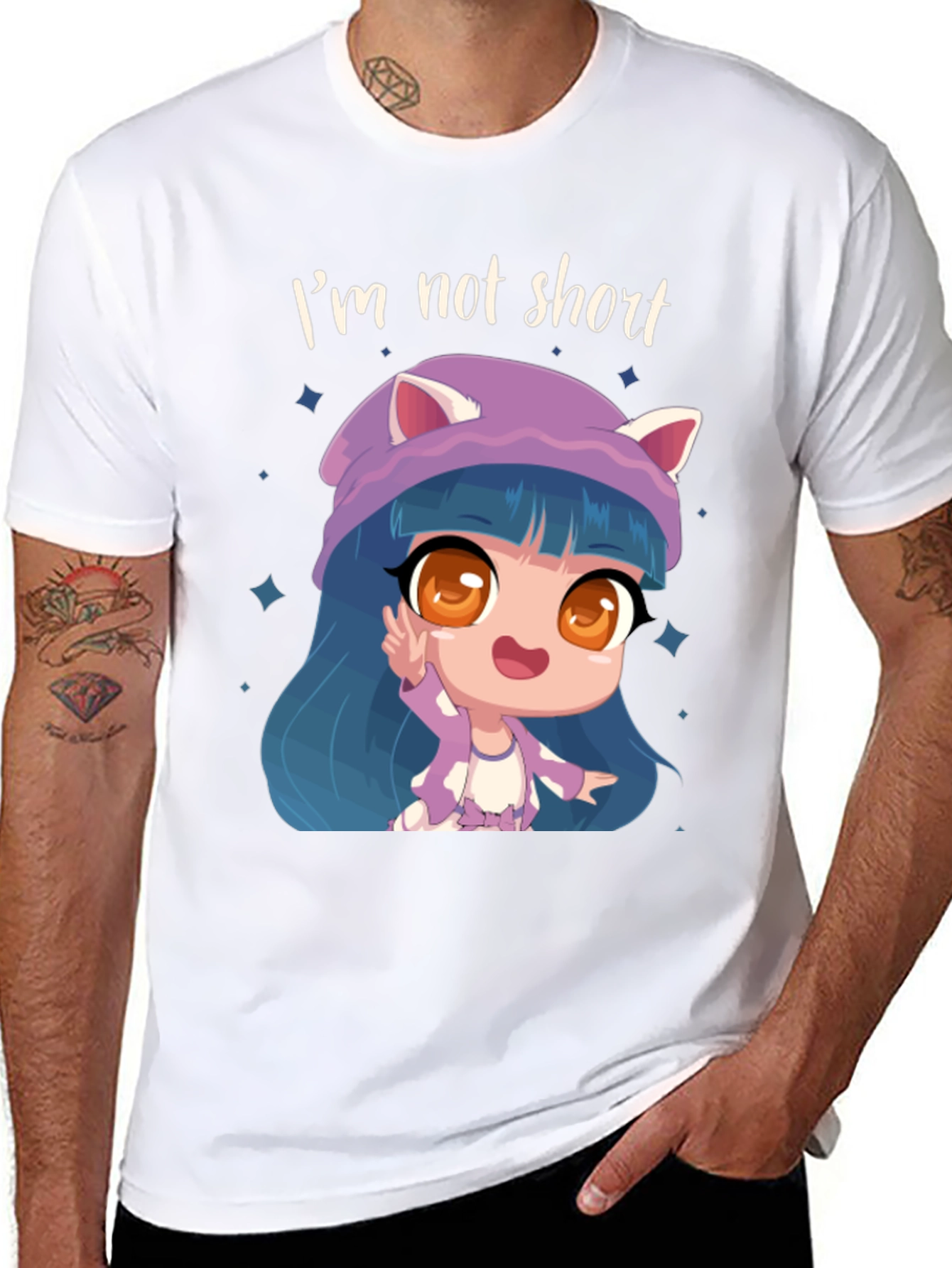 Black I'm Not Short T-Shirt view 8