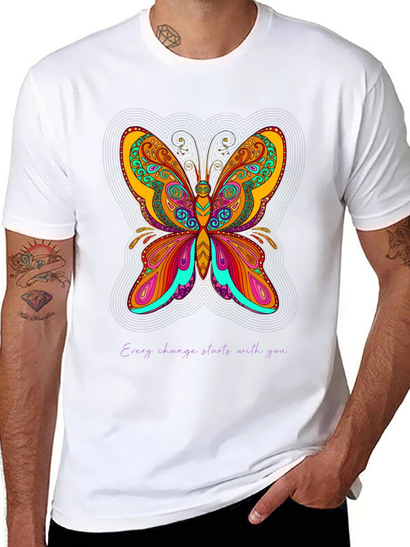Black Butterfly Change T-Shirt view 8