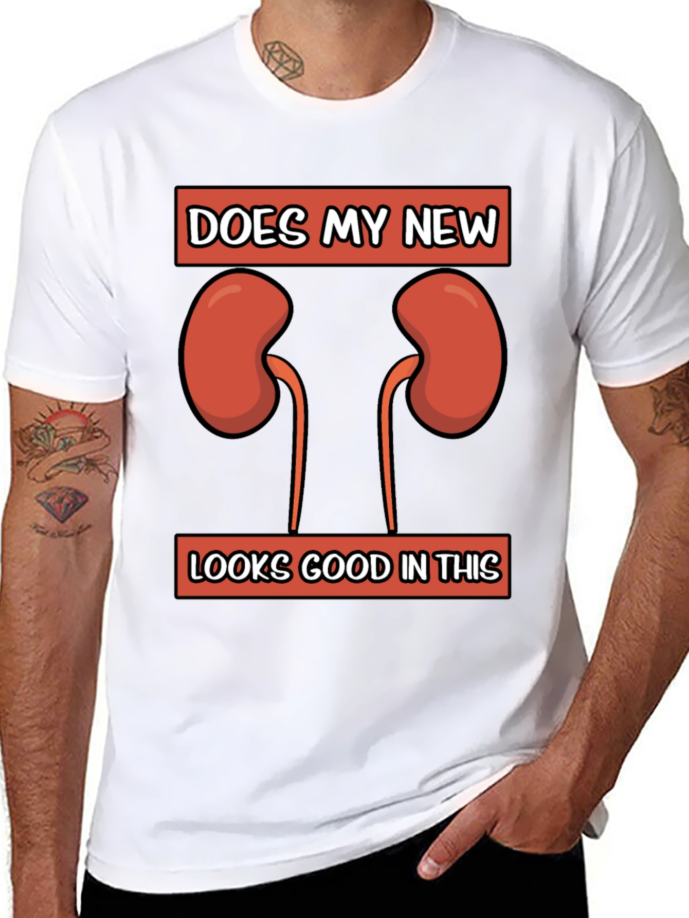Black Kidney Graphic Novelty T-Shirt view 8