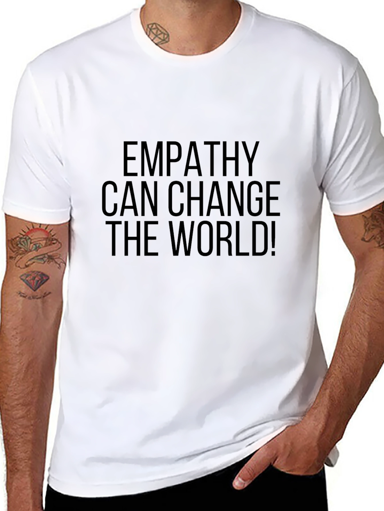 Black Empathy Change the World Black Tee view 8