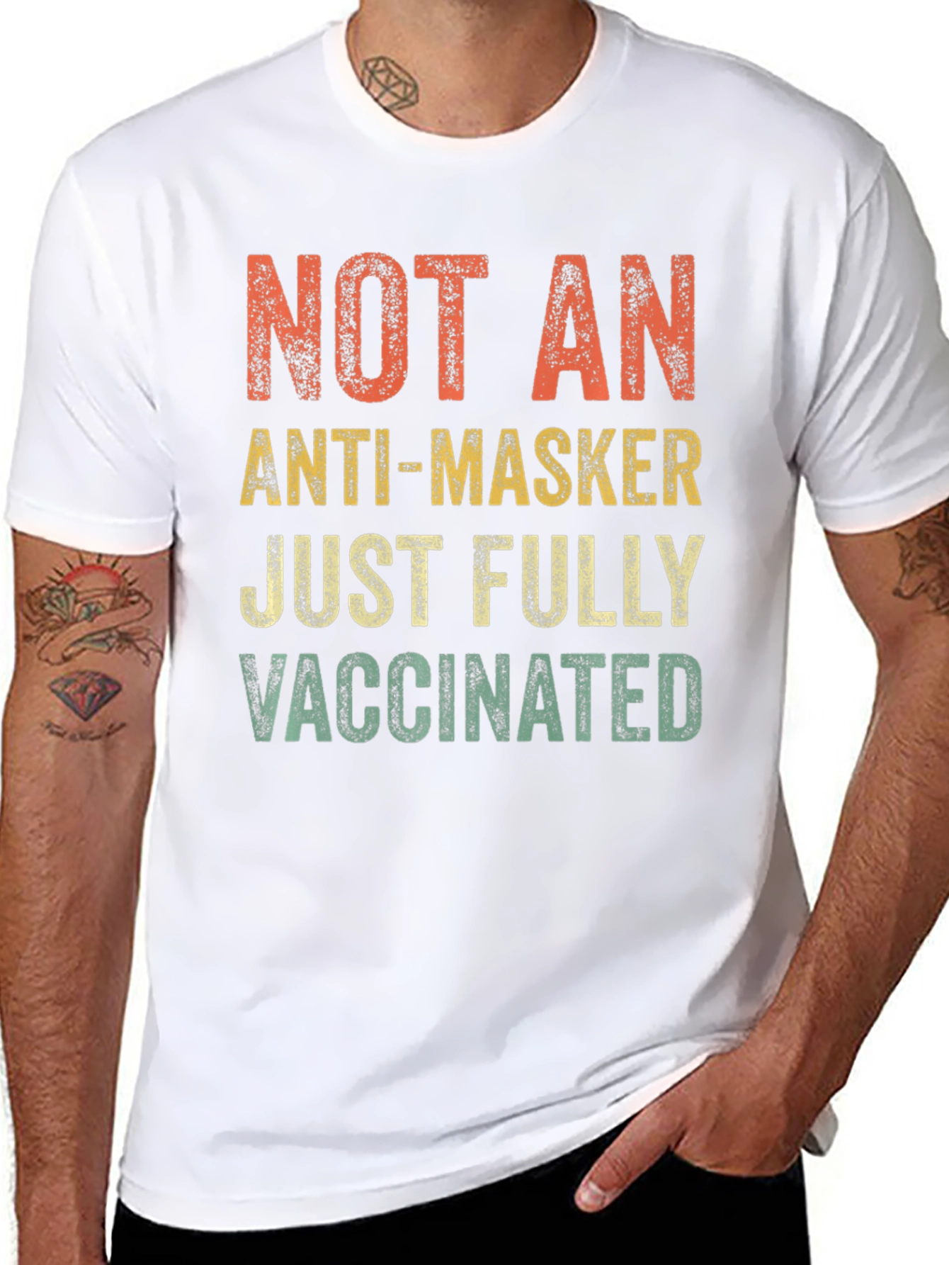 Black Fully Vaccinated T-Shirt - Anti Masker Alternative view 8