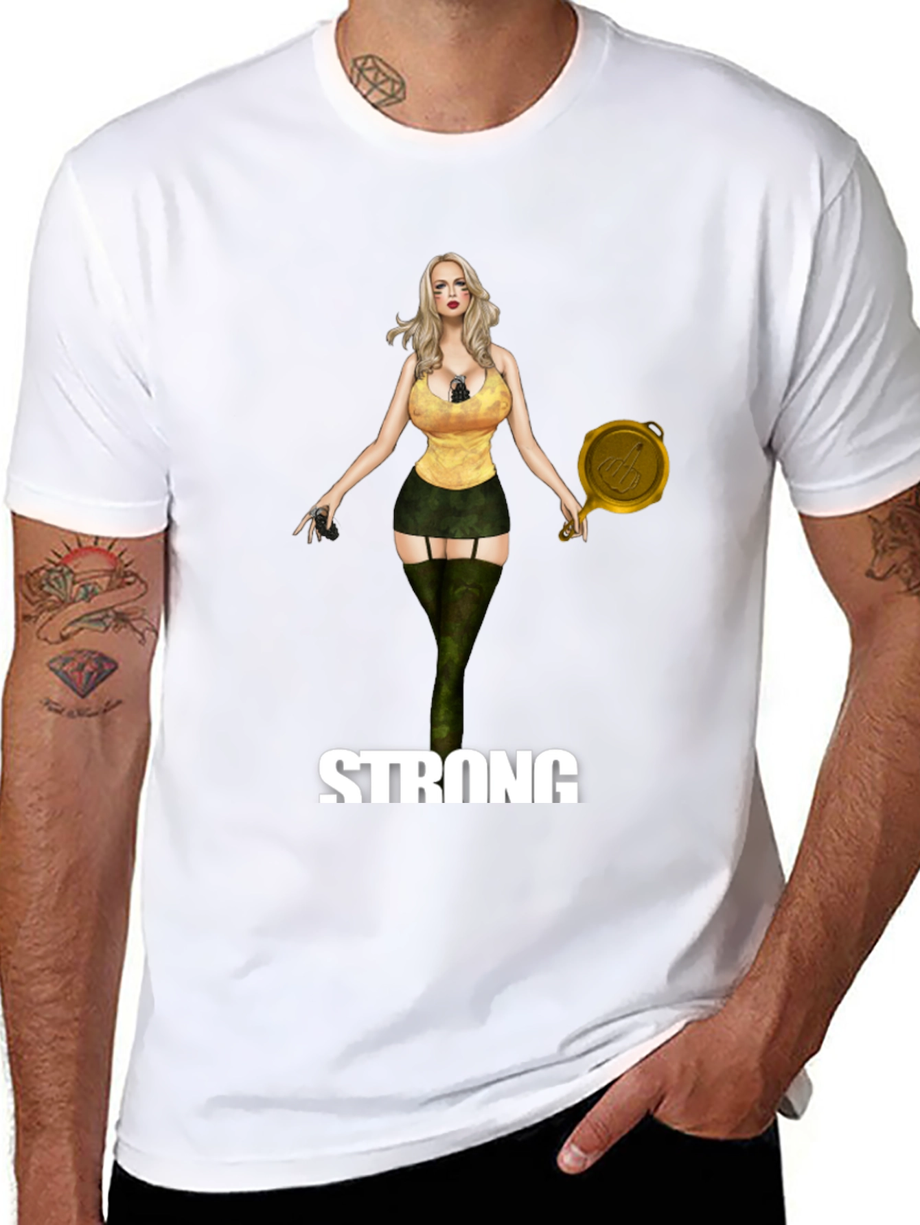 Black Strong Woman Graphic Black T-Shirt view 8