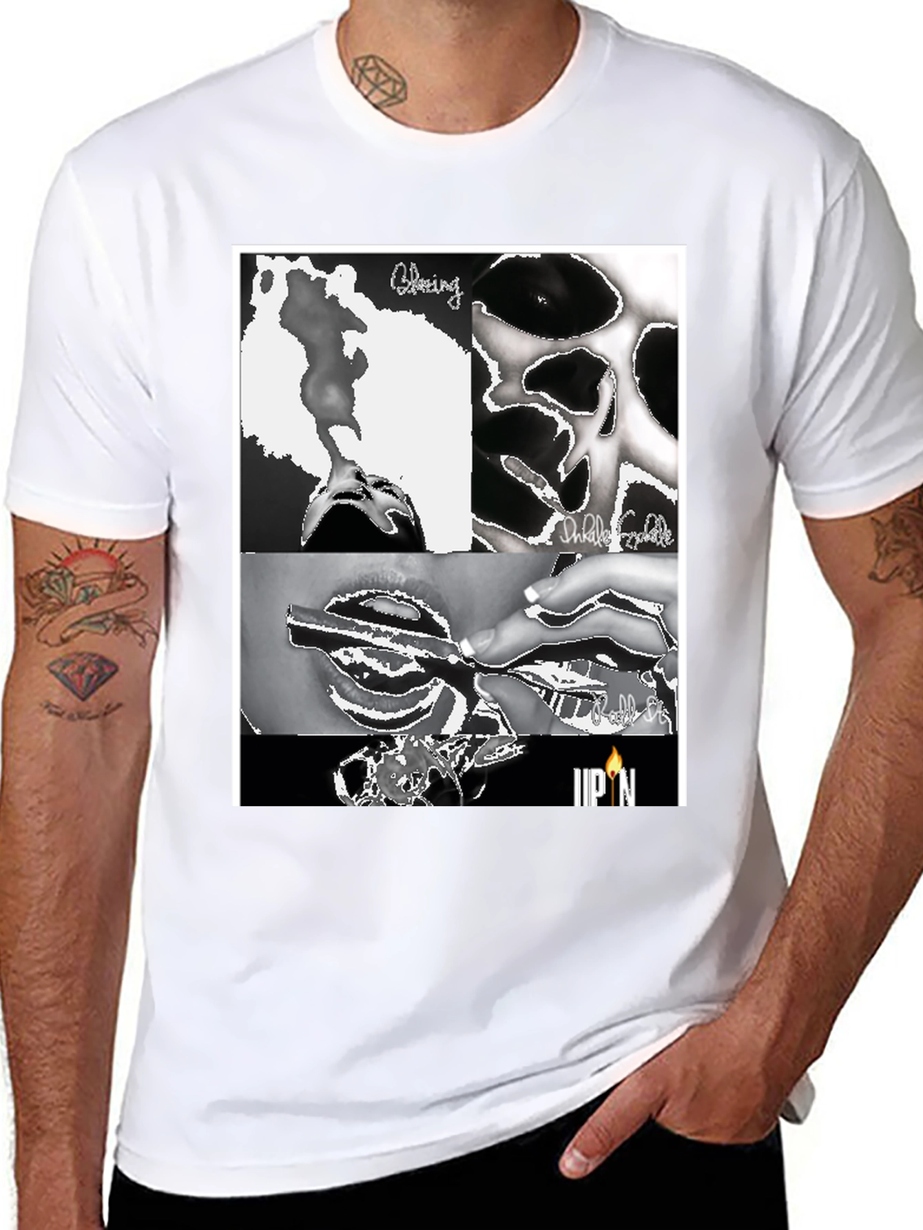 Black Blazing Graphic Tee - Street Style view 8