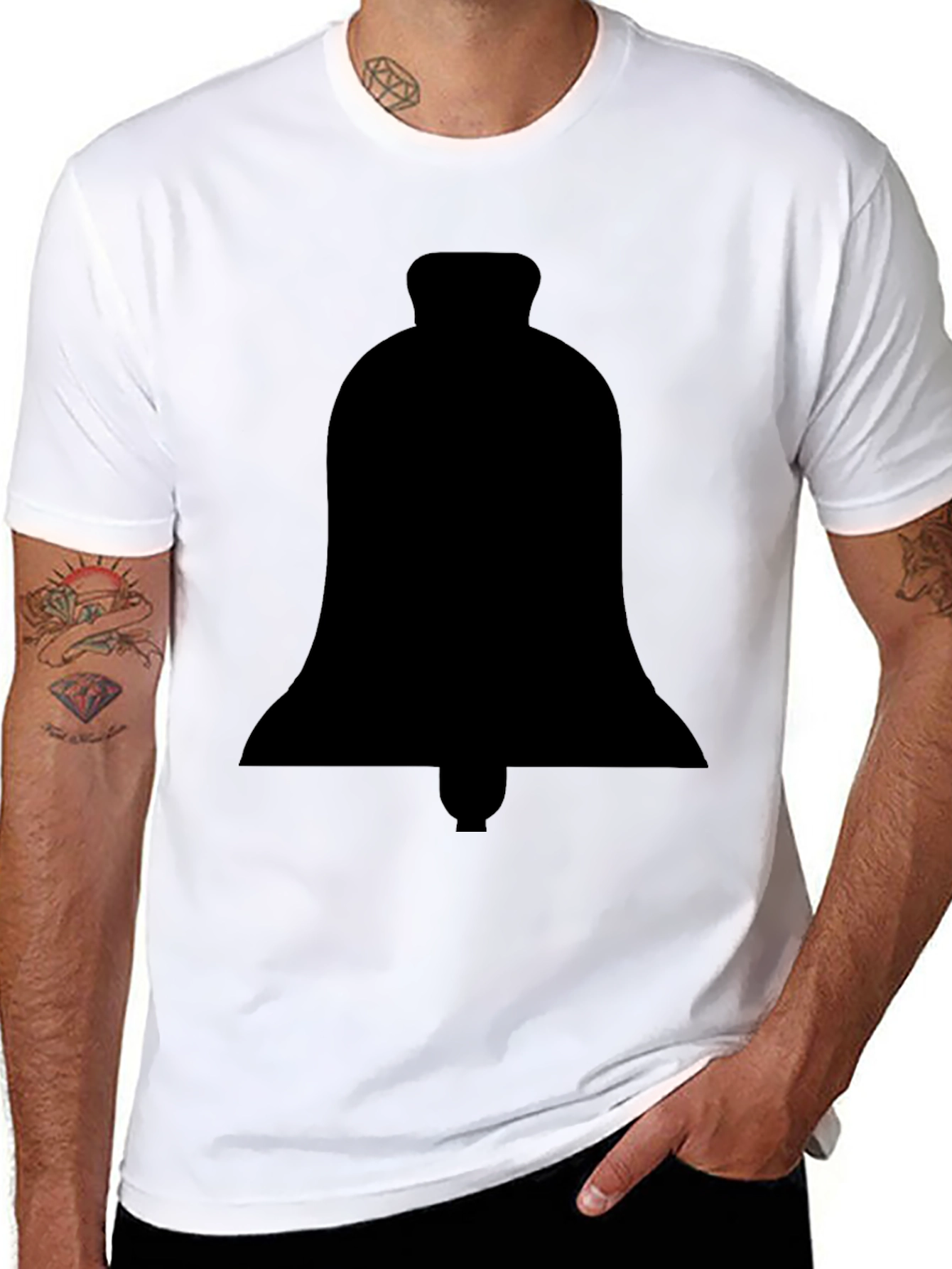 Black Black Bell Graphic Tee - Mens Casual Shirt view 8