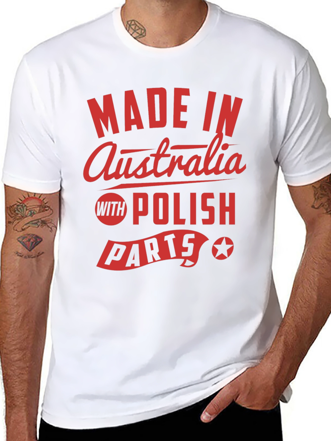 Black Made in Australia with Polish Parts T-Shirt view 8