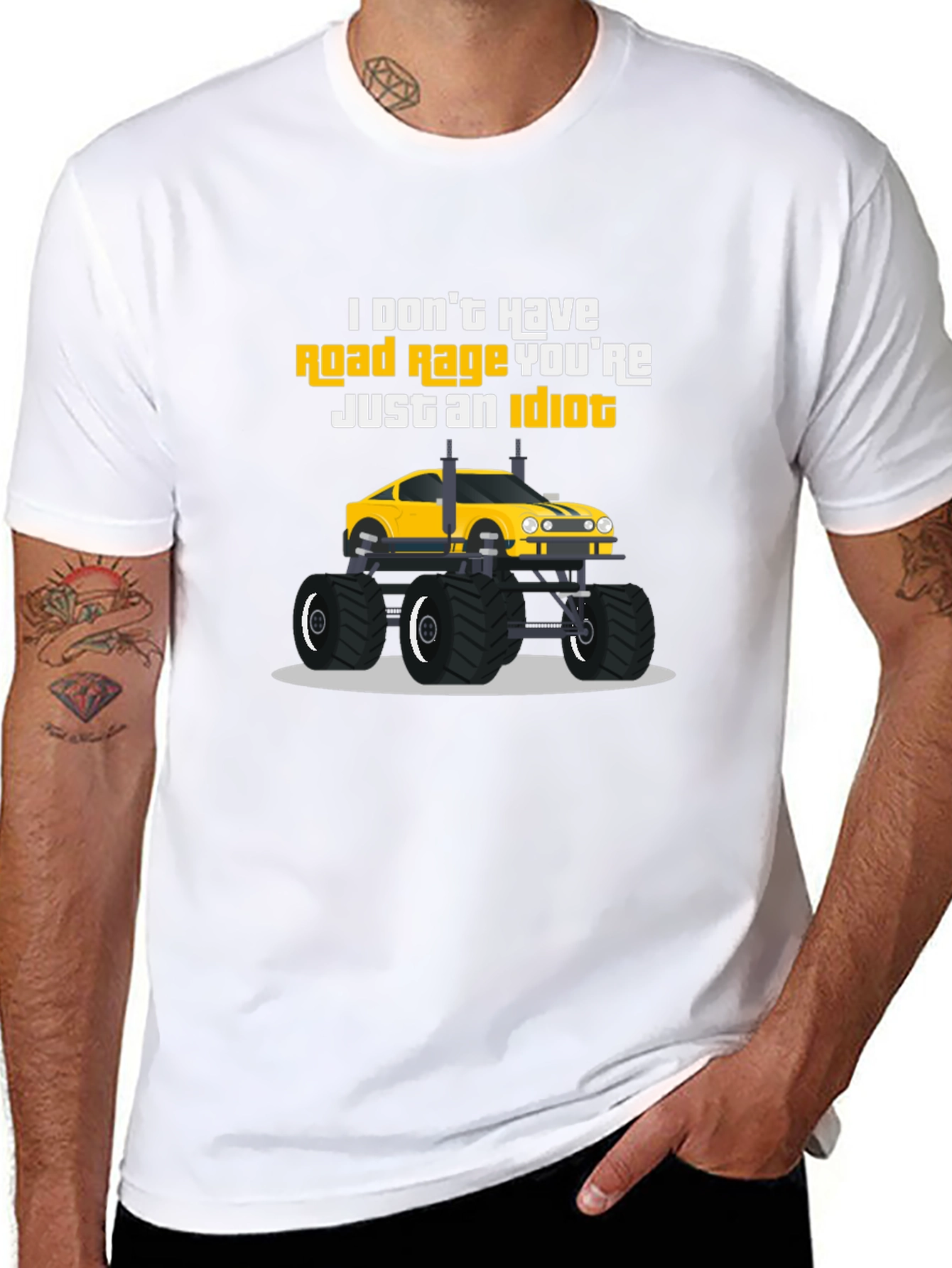 Black Road Rage Monster Truck T-Shirt view 8