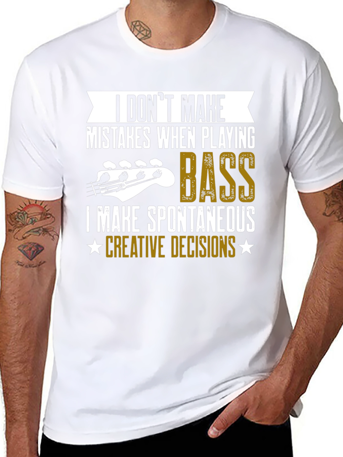Black Bass Player T-Shirt: I Don't Make Mistakes view 8