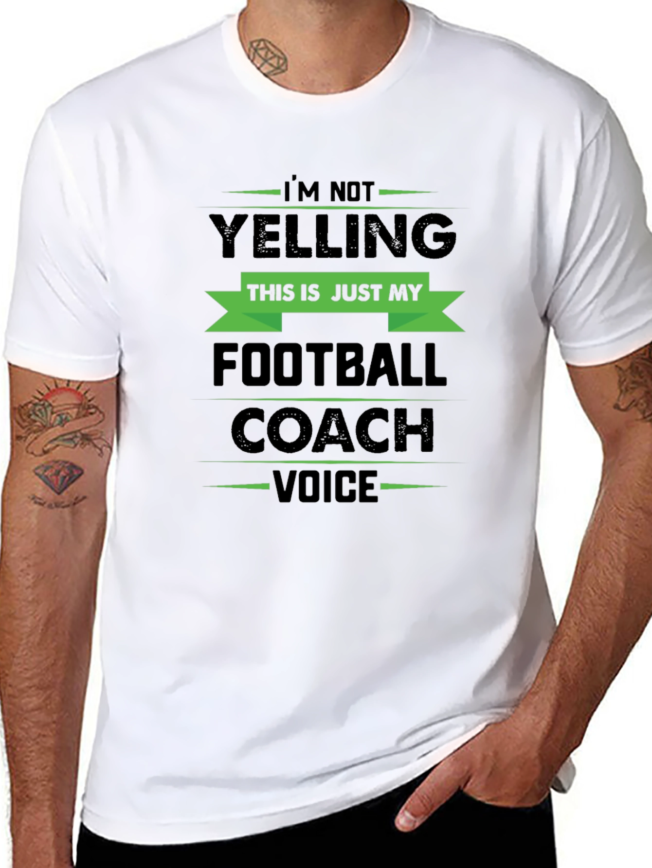Black Football Coach Voice Graphic T-Shirt view 8