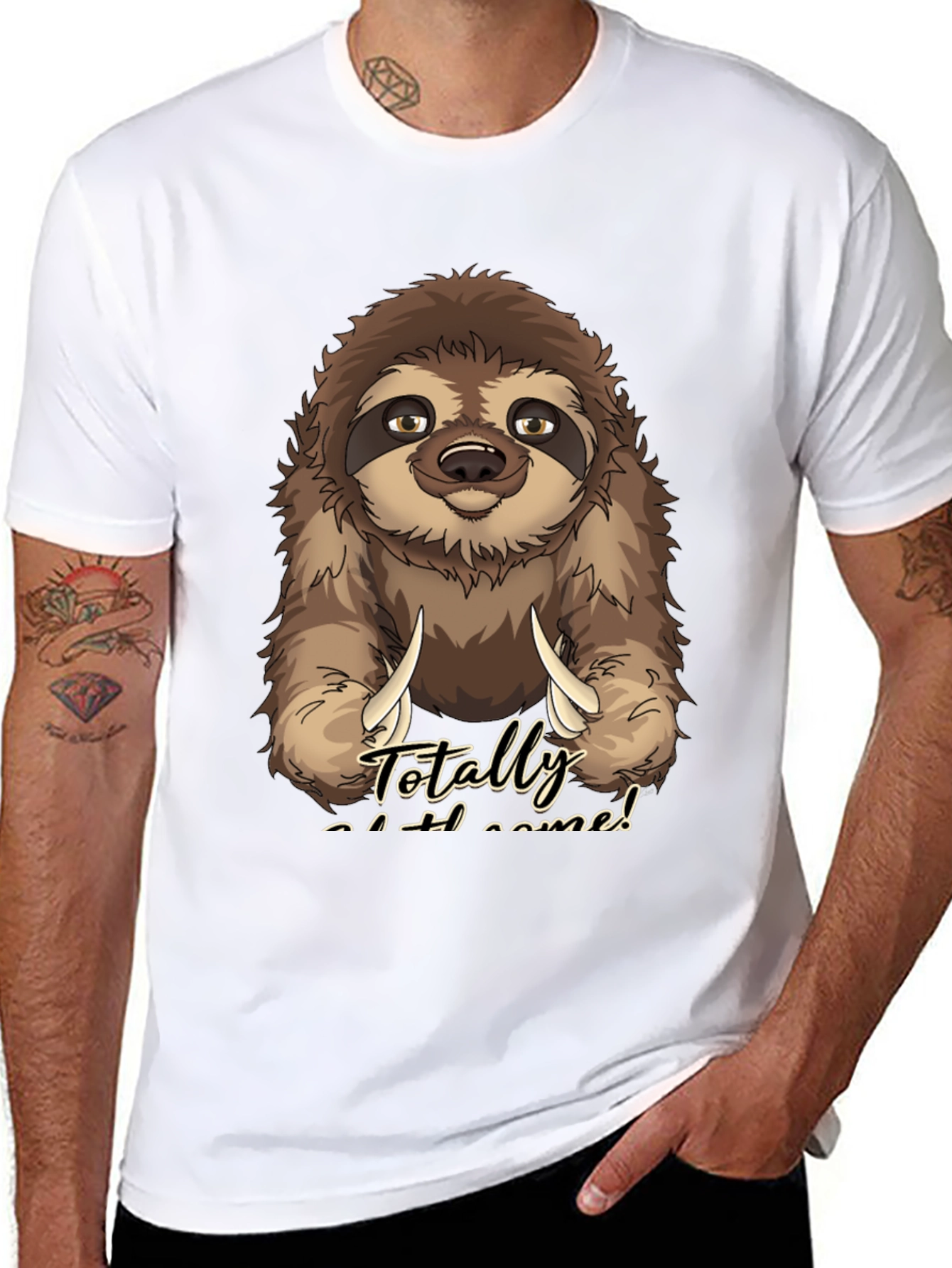 Black Sloth 'Totally Slothsome' Graphic Tee view 8