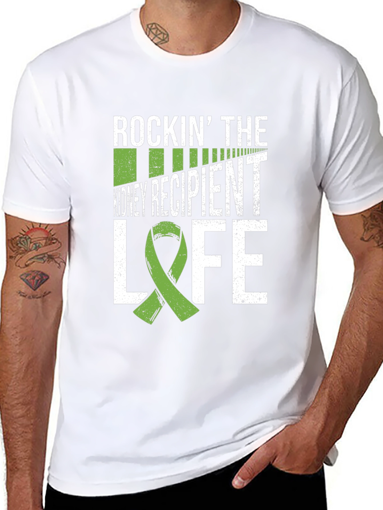 Black Kidney Recipient Life T-Shirt view 8