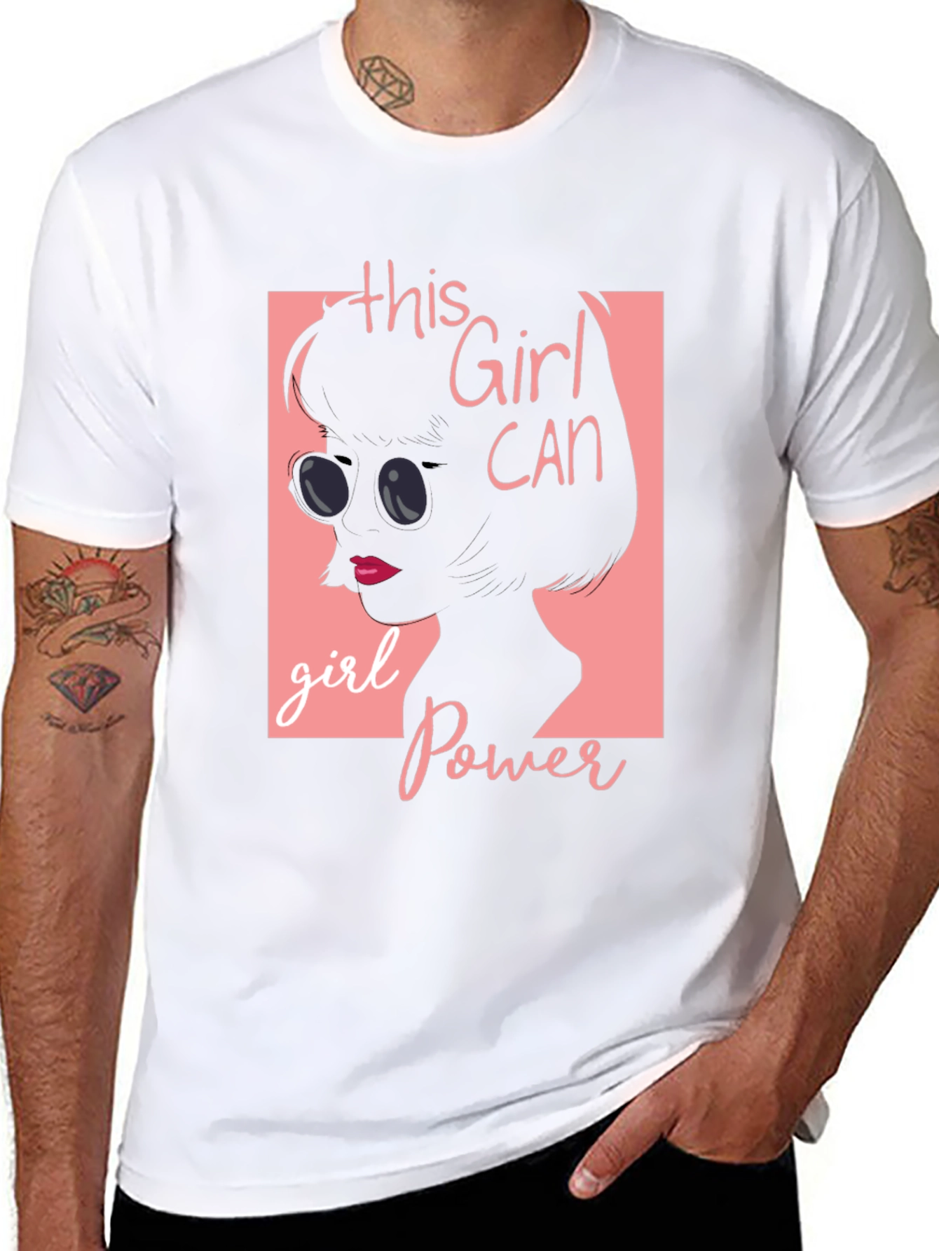 Black Girl Power Graphic Tee - This Girl Can T-Shirt view 8