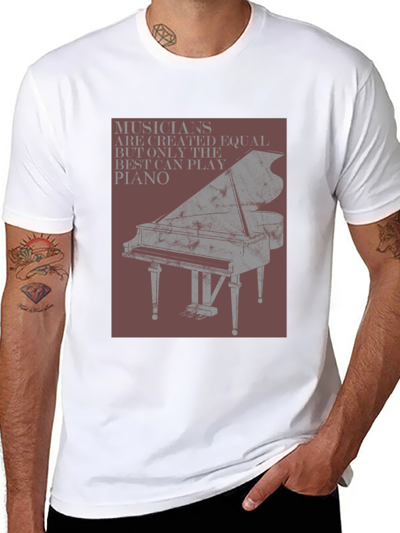 Black Musician Piano Graphic Tee - Unisex view 8