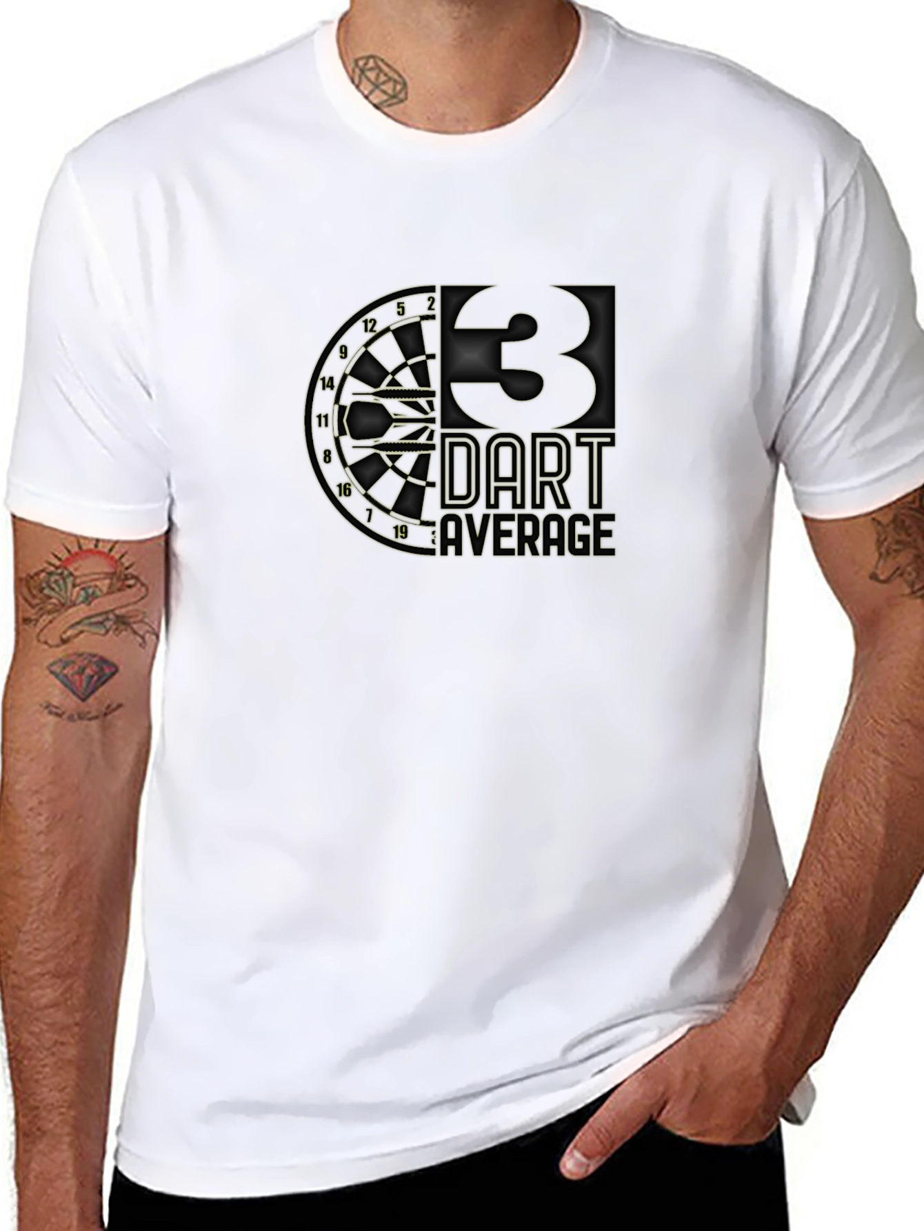 Black 3 Dart Average T-Shirt view 8