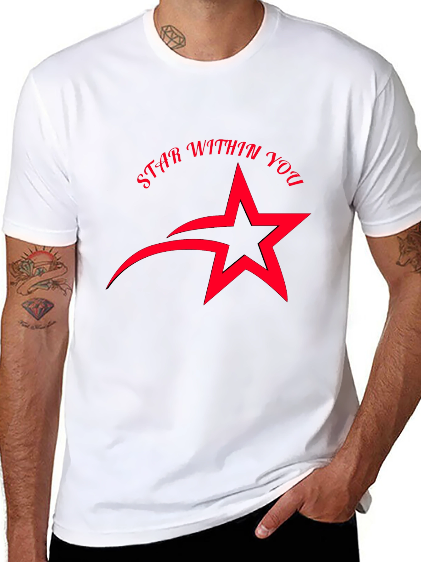Black Star Within You Graphic Black T-Shirt view 8