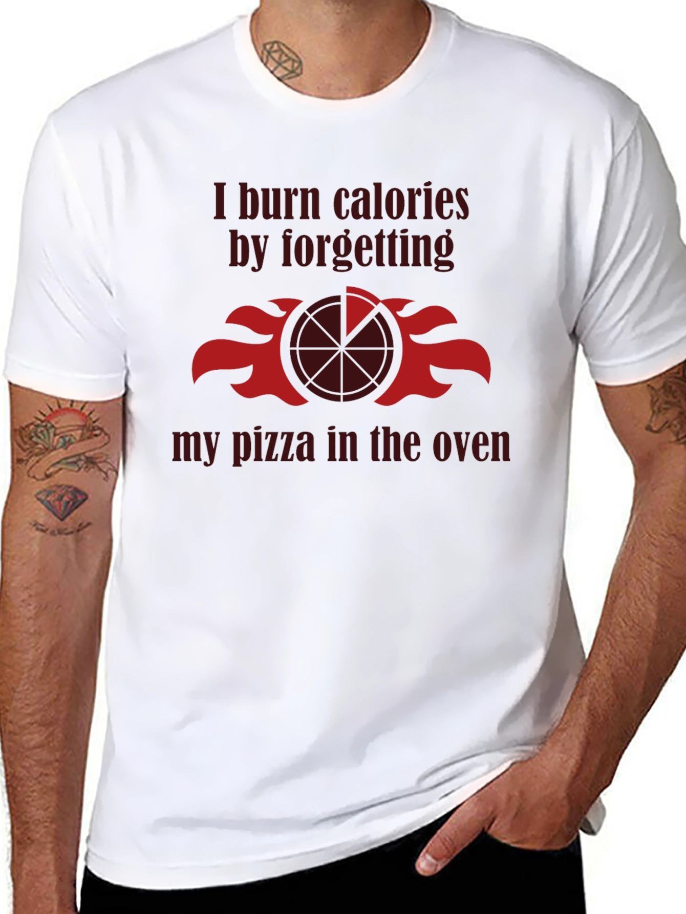 Black Funny Pizza Lover Graphic Tee view 8