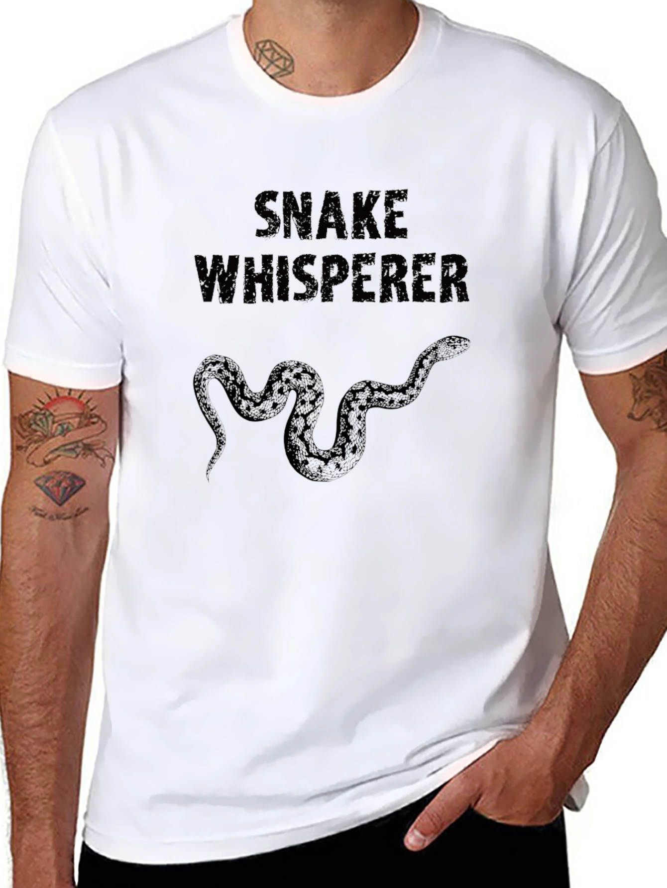 Black Snake Whisperer Graphic Tee - Black view 8