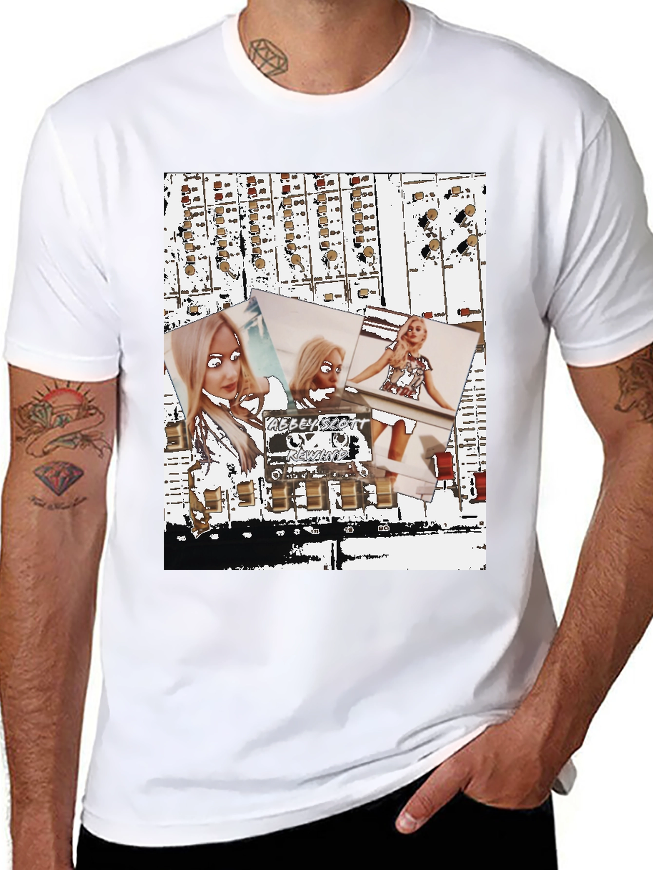 Black Abstract Abbey Scott Graphic Tee view 8