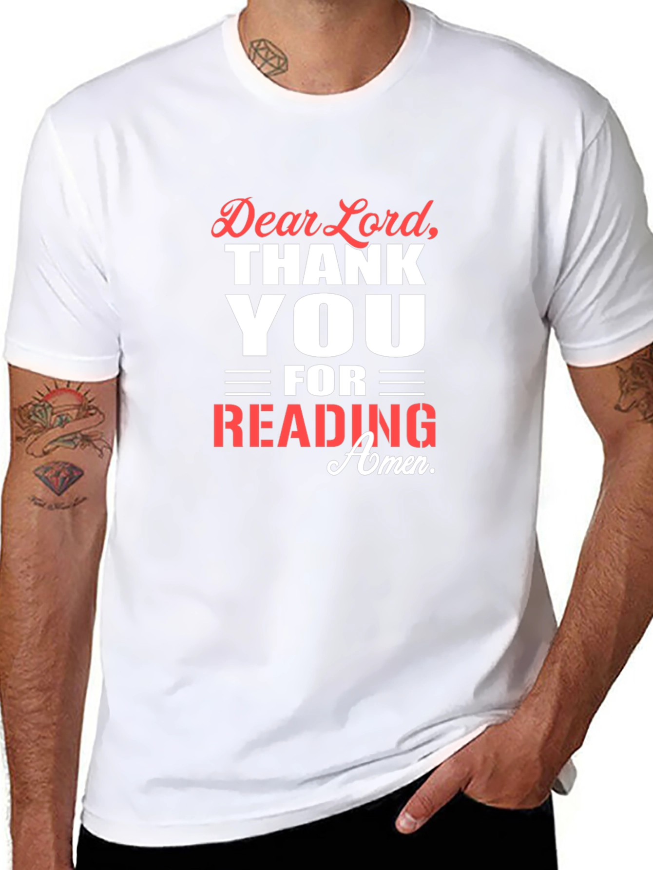 Black Dear Lord T-Shirt - Thank You Funny Slogan view 8