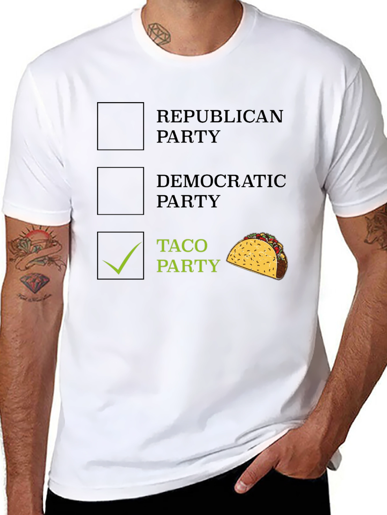 Black Taco Party Men's T-Shirt view 8