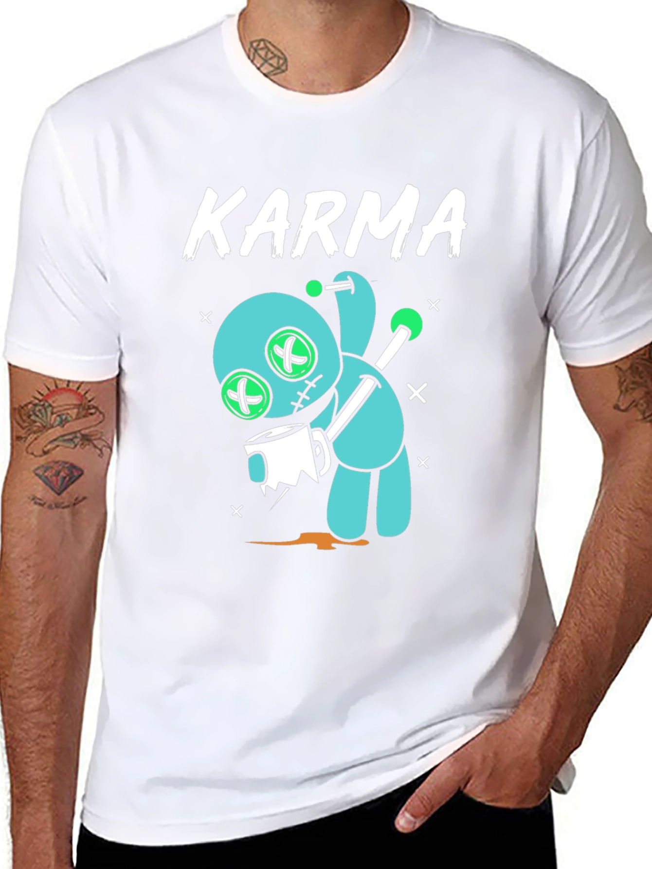 Black Karma Voodoo Doll Graphic T-Shirt view 8