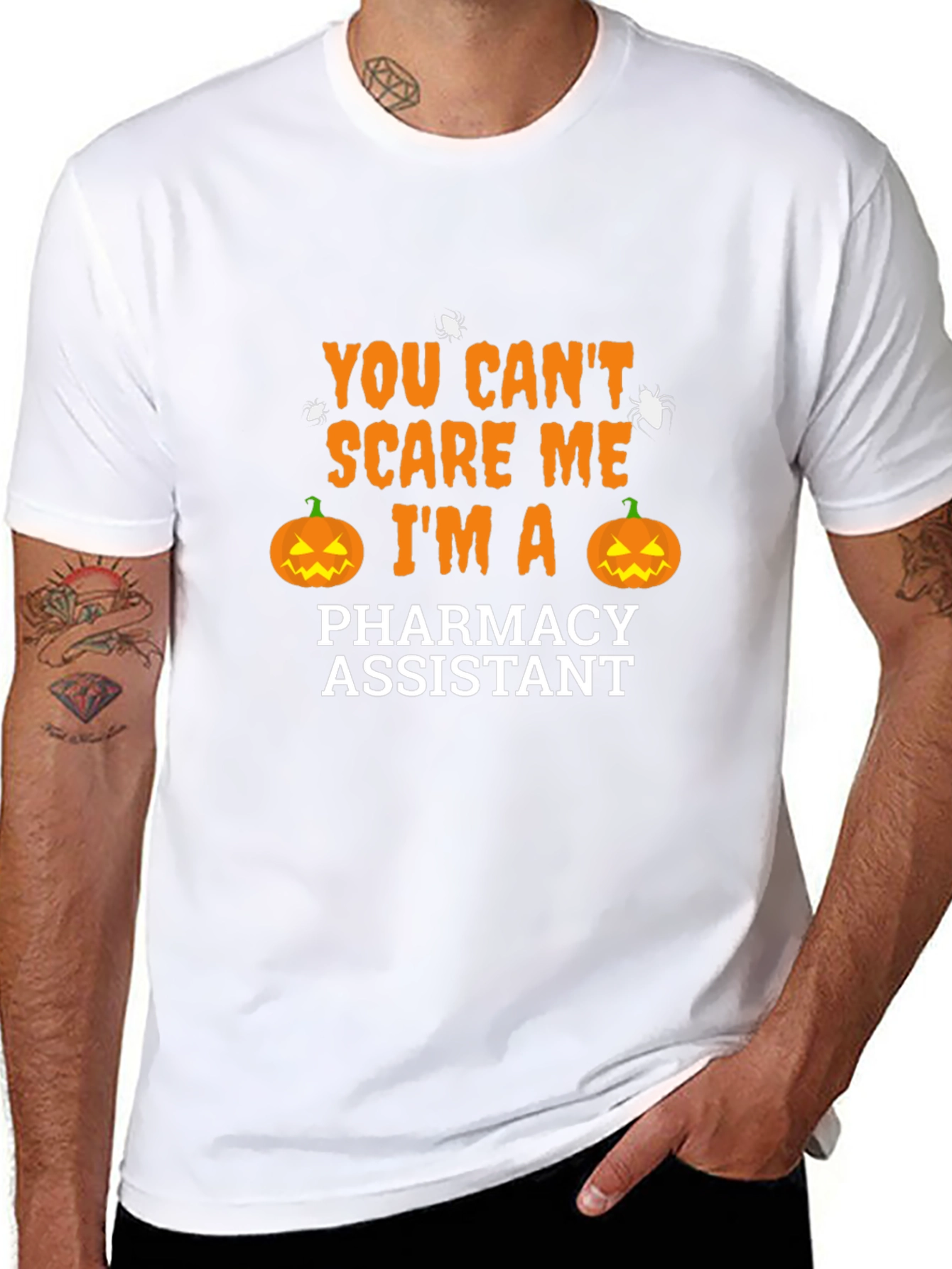 Black Funny Halloween Pharmacy Assistant T-Shirt view 8