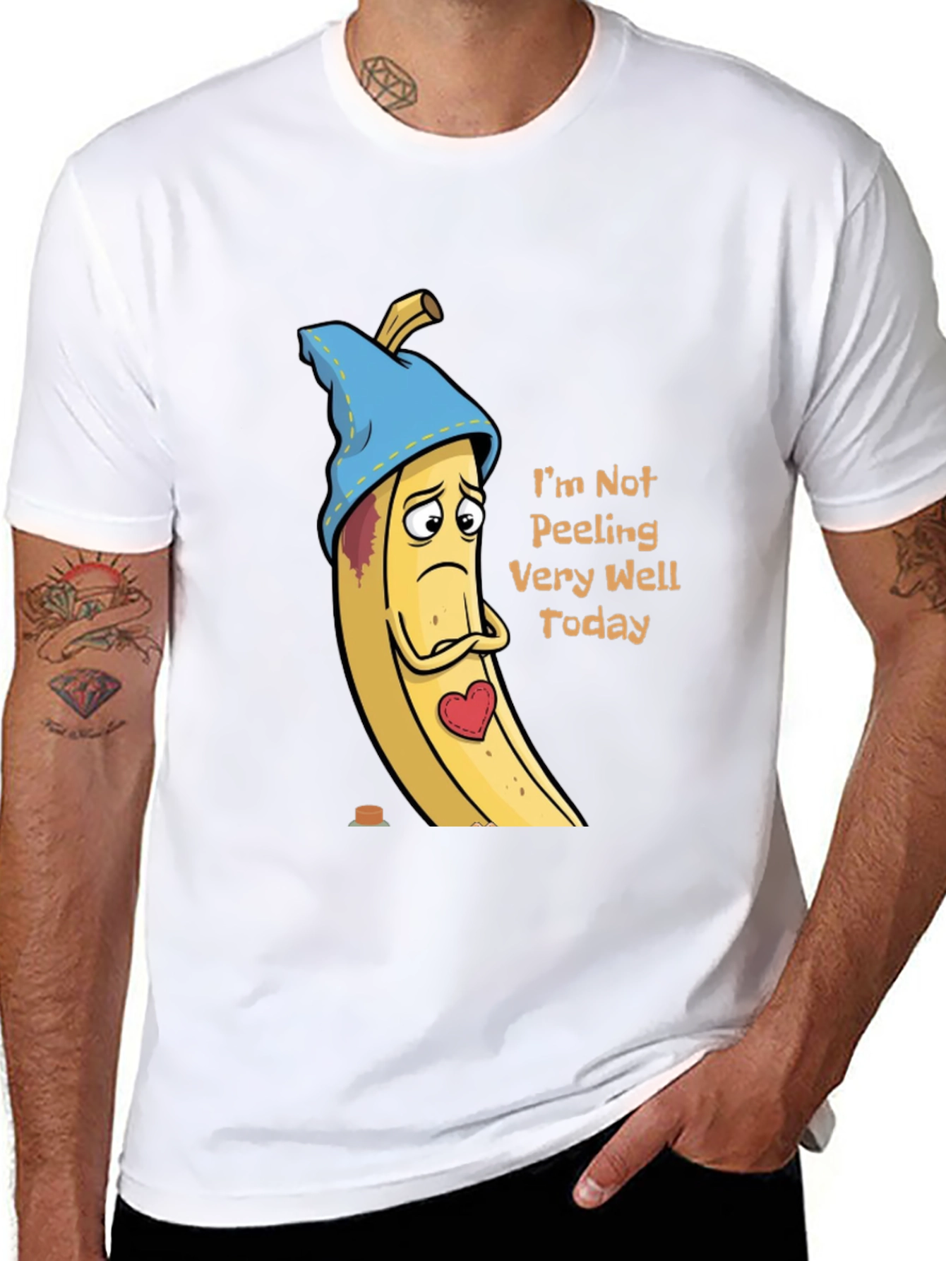 Black Sad Banana T-Shirt - Funny Graphic Tee view 8