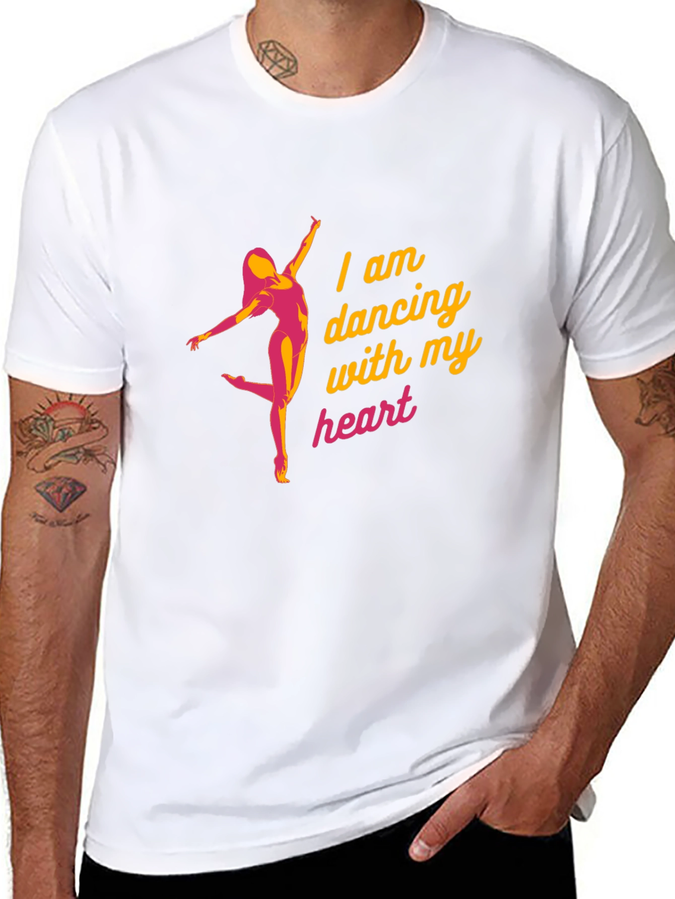 Black Dancing Heart Graphic T-Shirt view 8
