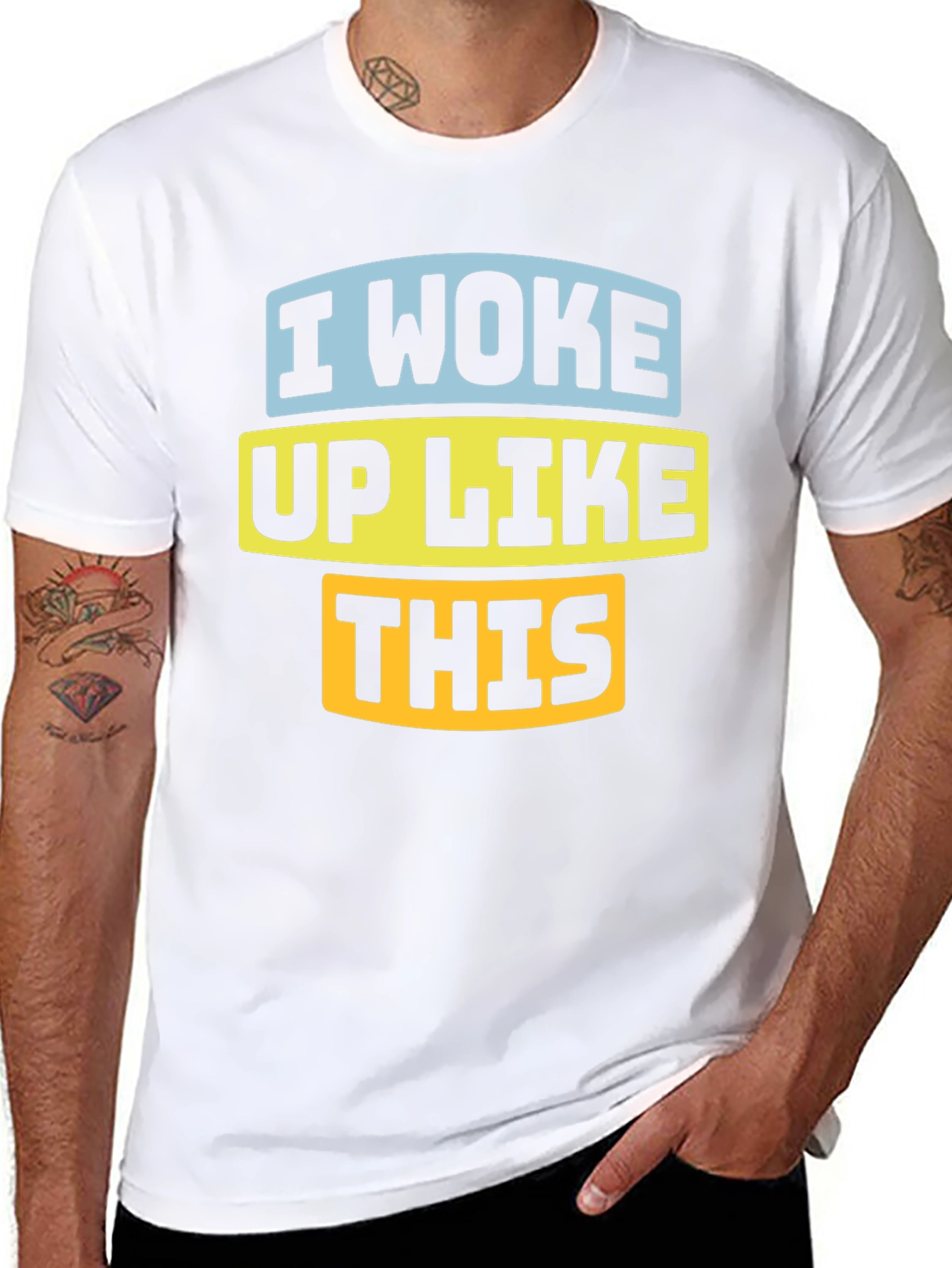 Black I Woke Up Like This Graphic Tee view 8