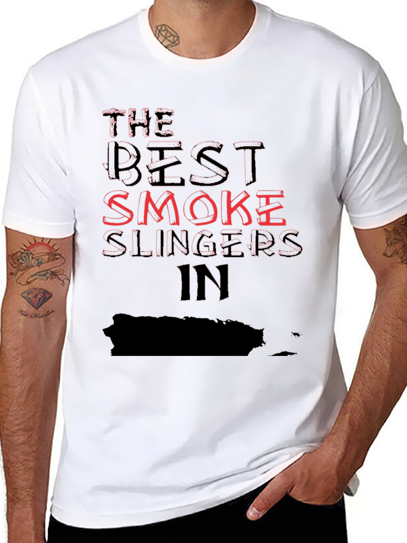 Black The Best Smoke Slingers T-Shirt view 8