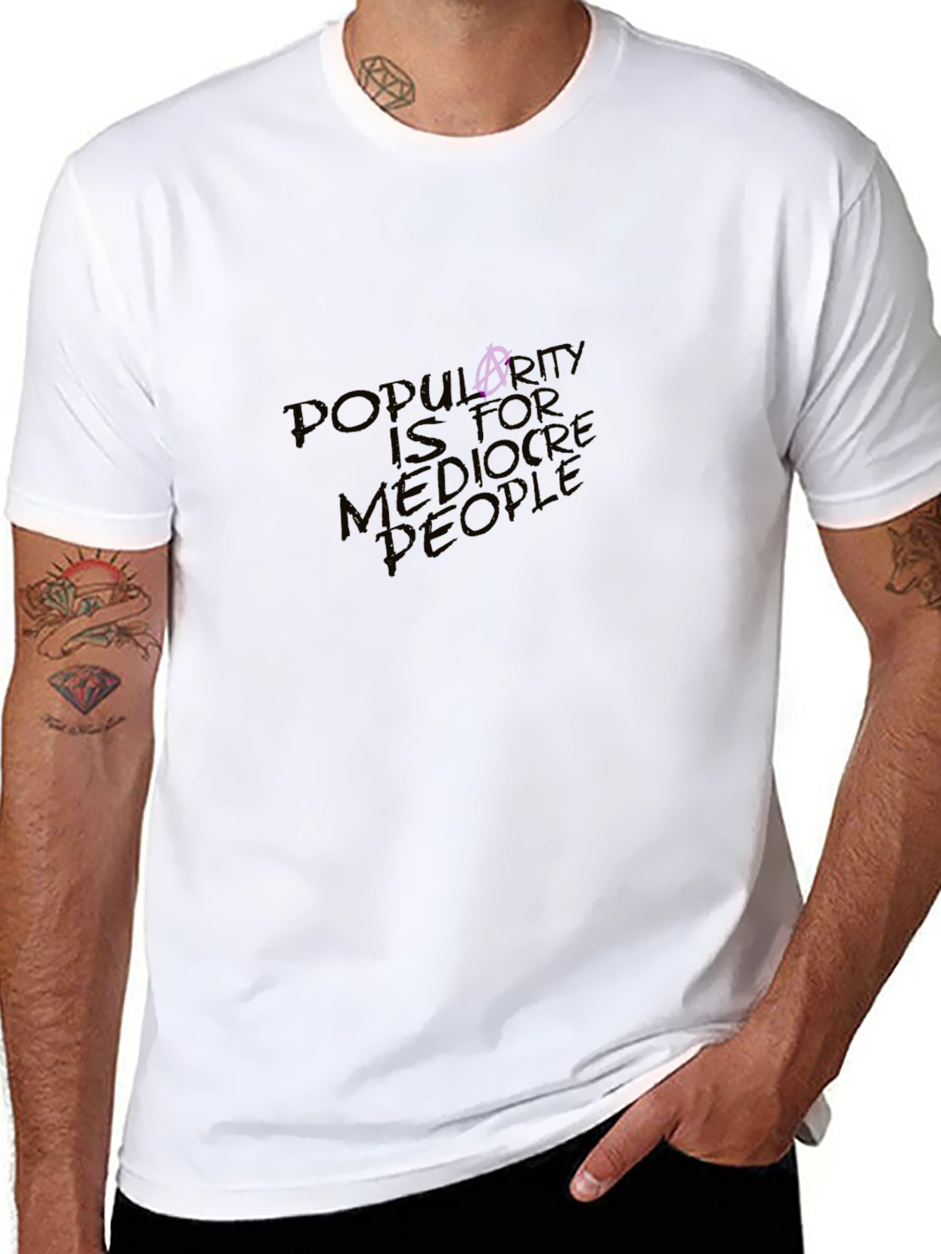 Black Popularity is for Mediocre People Graphic Tee view 8
