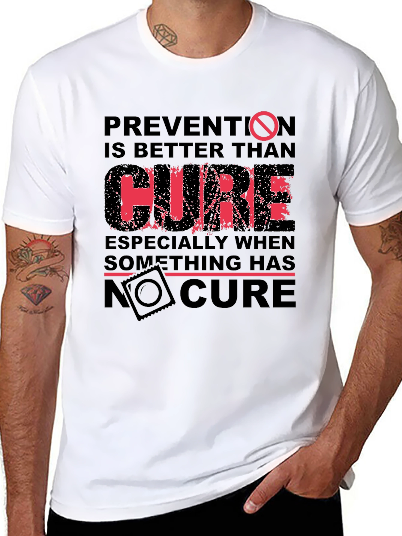 Black Prevention T-Shirt: Better Than Cure Graphic Tee view 8