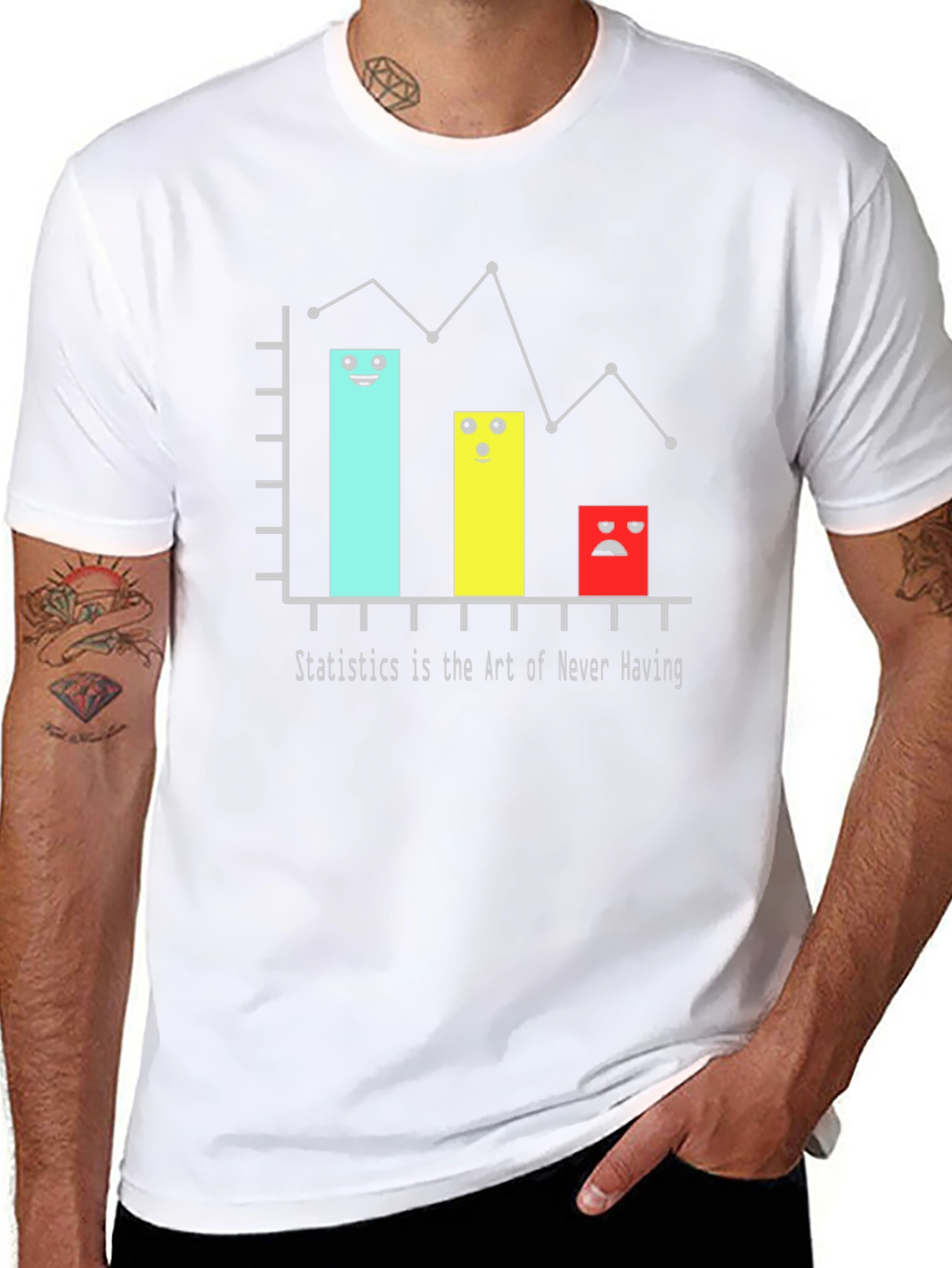 Black Statistics Humor Graphic Tee view 8