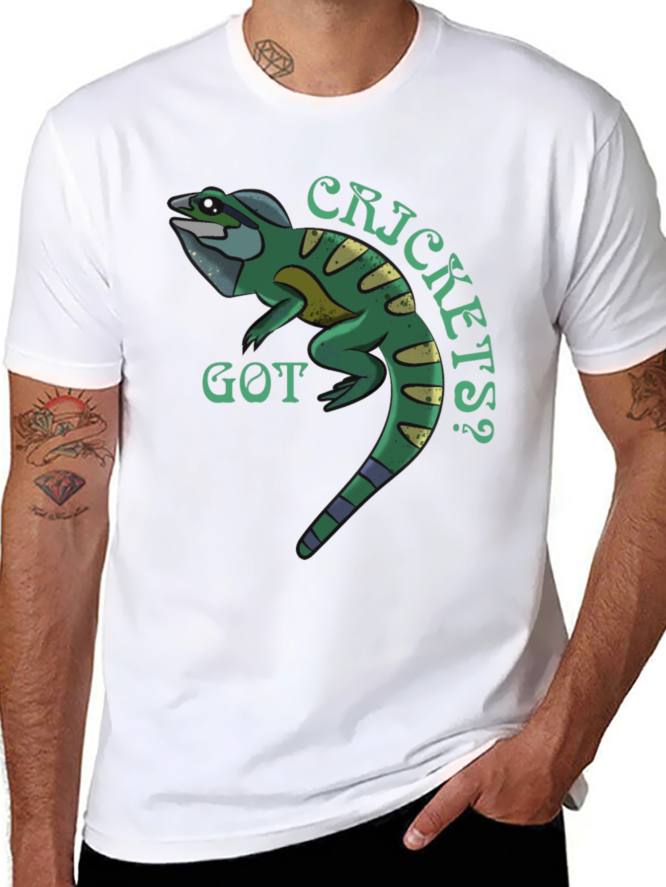 Black Got Crickets? Graphic Print Tee view 8