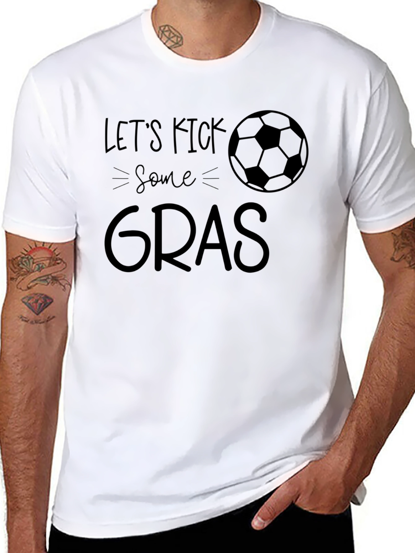 Black Let's Kick Some Gras T-Shirt view 8