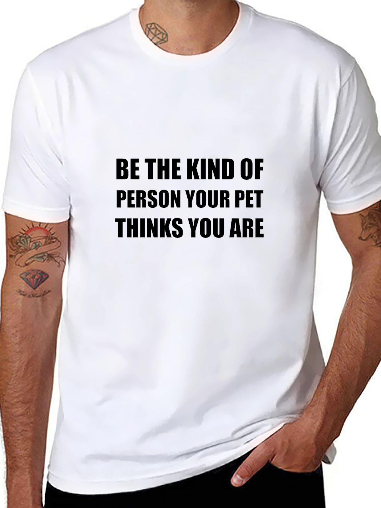 Black Be Kind T-Shirt - Pet Lover Tee view 8