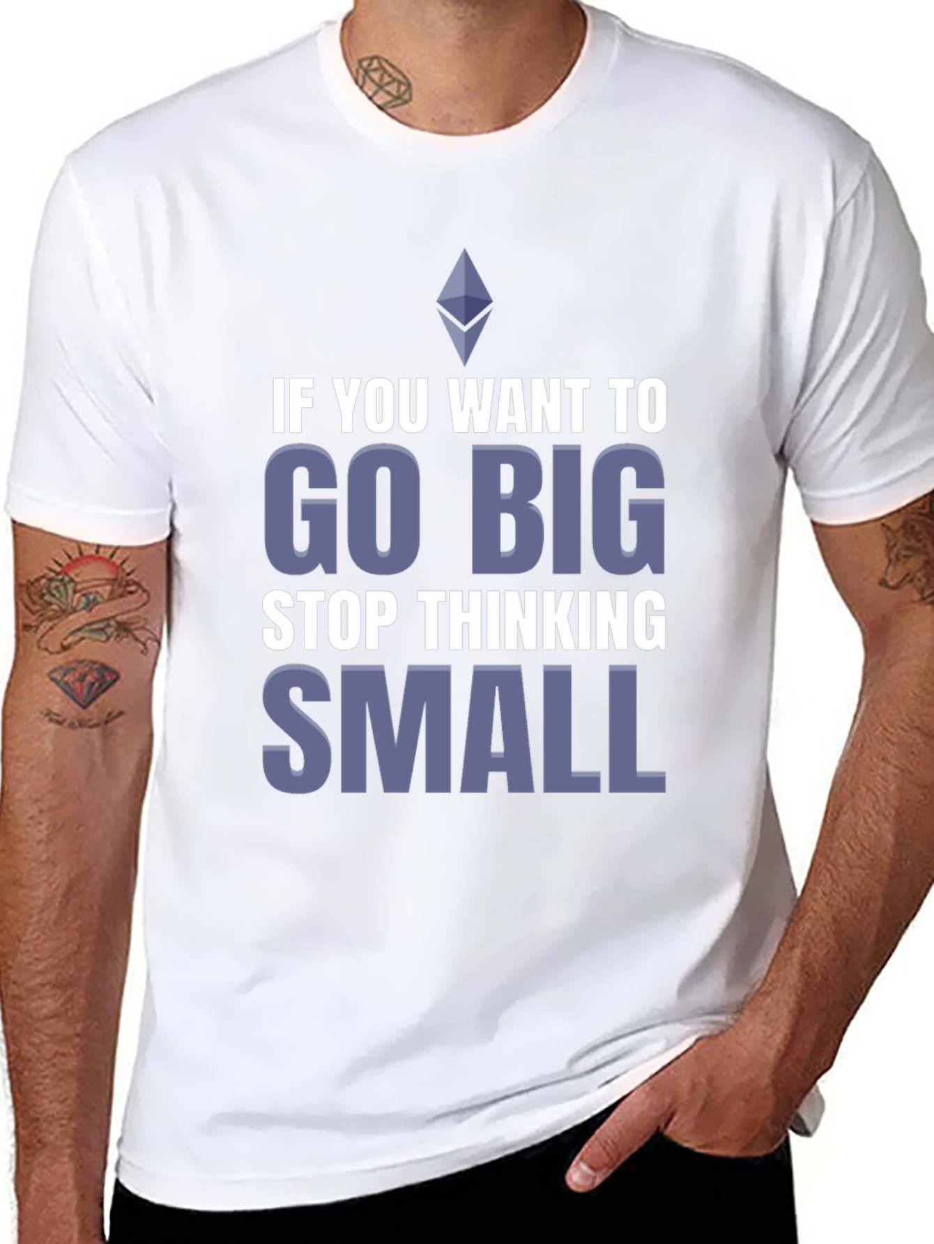 Black Go Big Motivational Graphic Tee - Black T-Shirt view 8