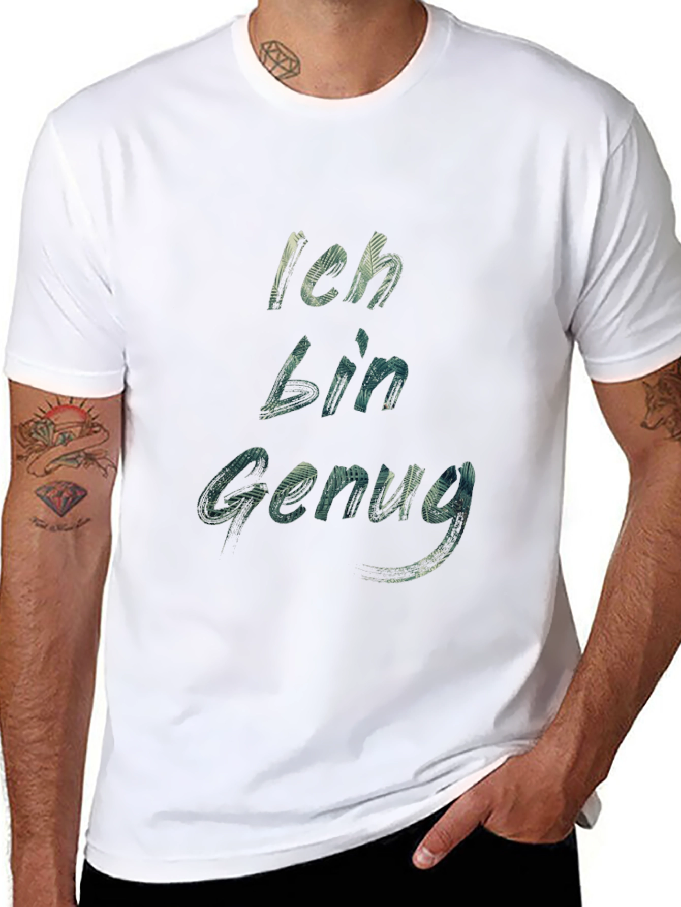 Black Ich Bin Genug T-Shirt - Black view 8