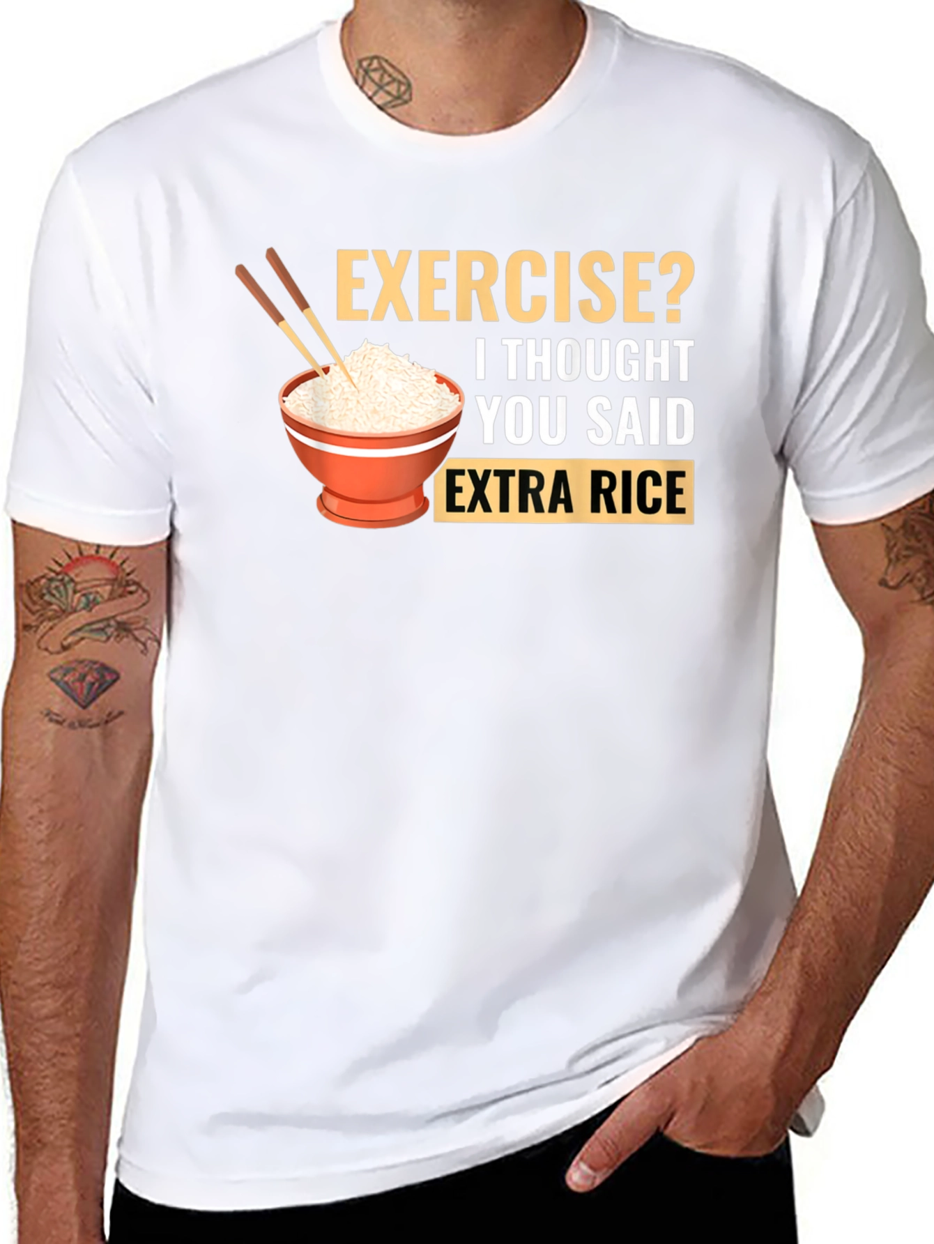 Exercise? Extra Rice T-Shirt - 8