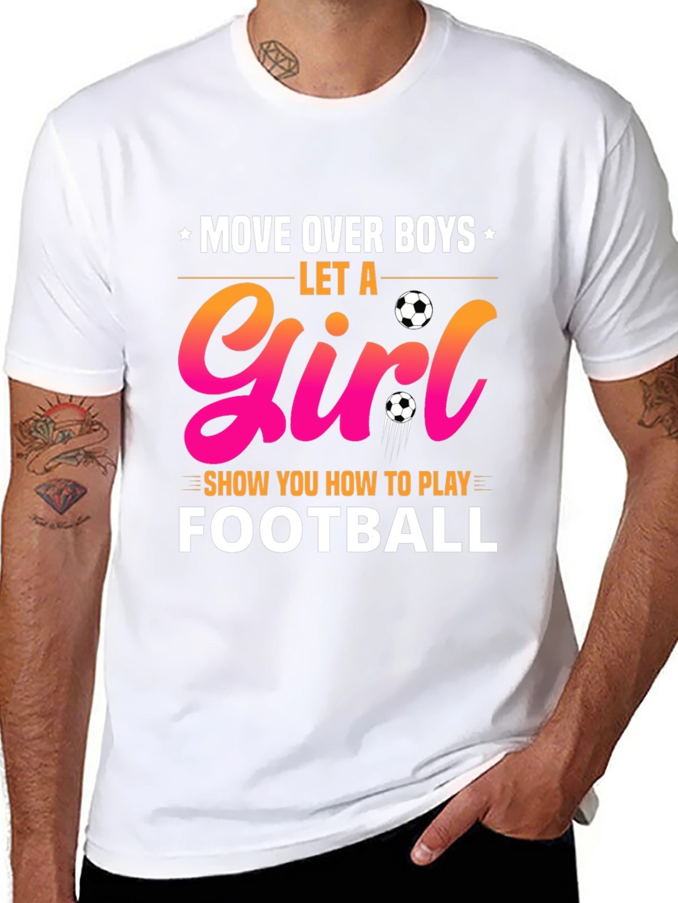 Girl's Football T-Shirt - 8