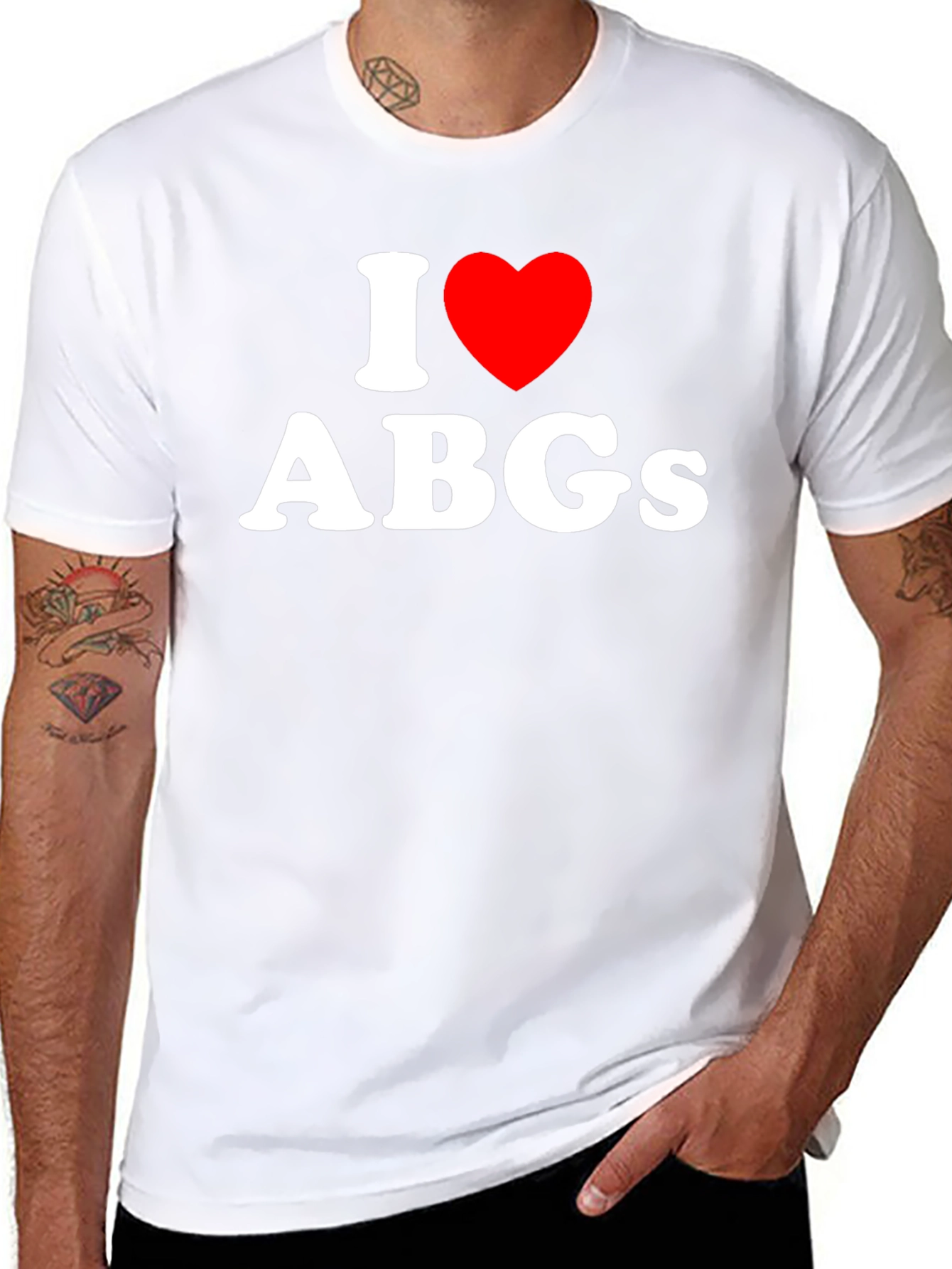 Black I Love ABGs Black T-Shirt - Soft Cotton Tee view 8