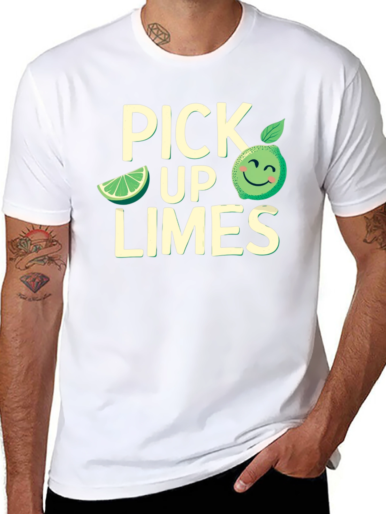 Black Pick Up Limes Graphic Tee view 8