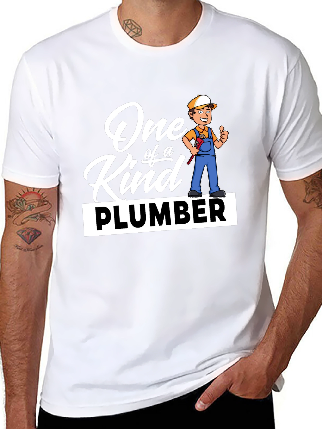 Black One of a Kind Plumber Graphic T-Shirt view 8