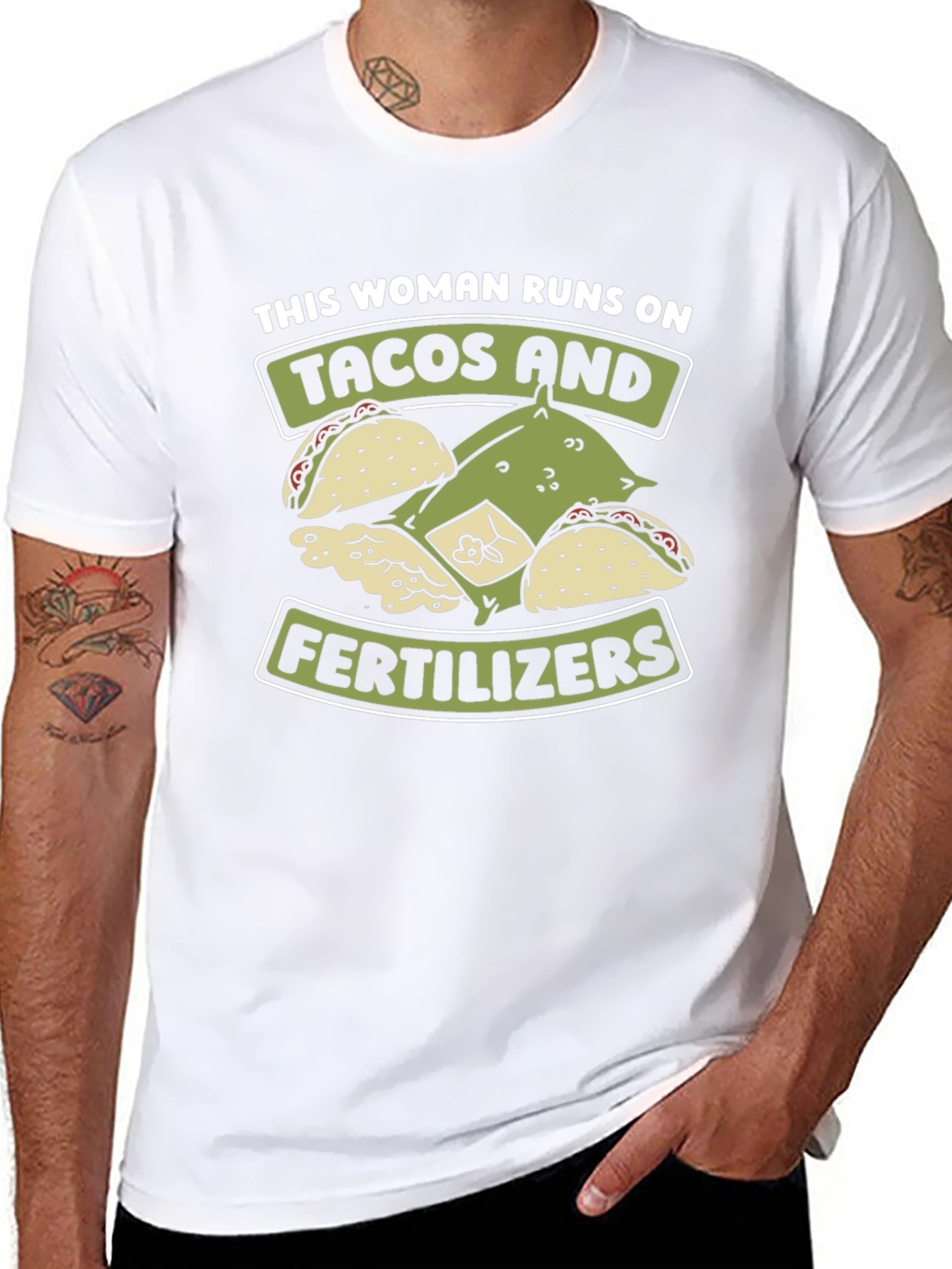 Black Tacos and Fertilizer T-Shirt view 8