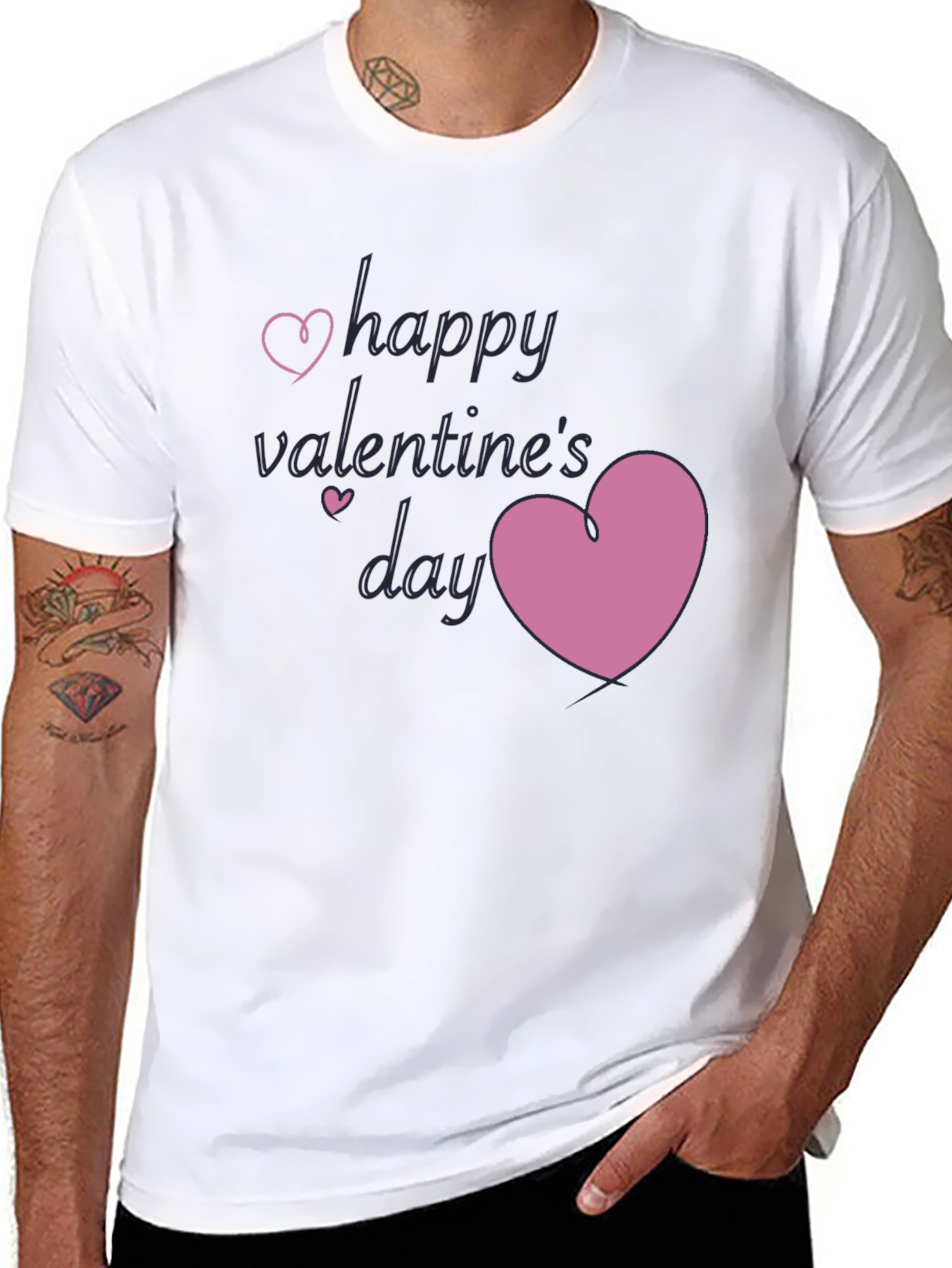 Black Happy Valentine's Day Graphic Tee view 8