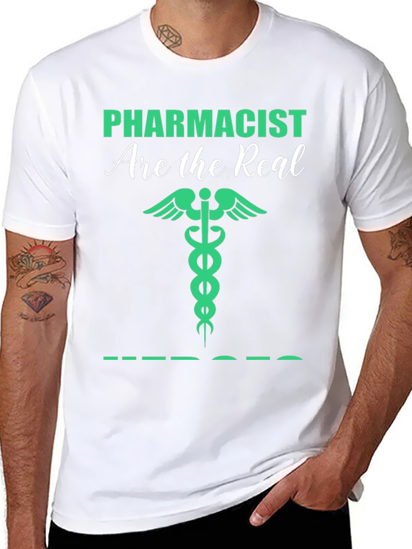 Black Pharmacist Hero Tee view 8