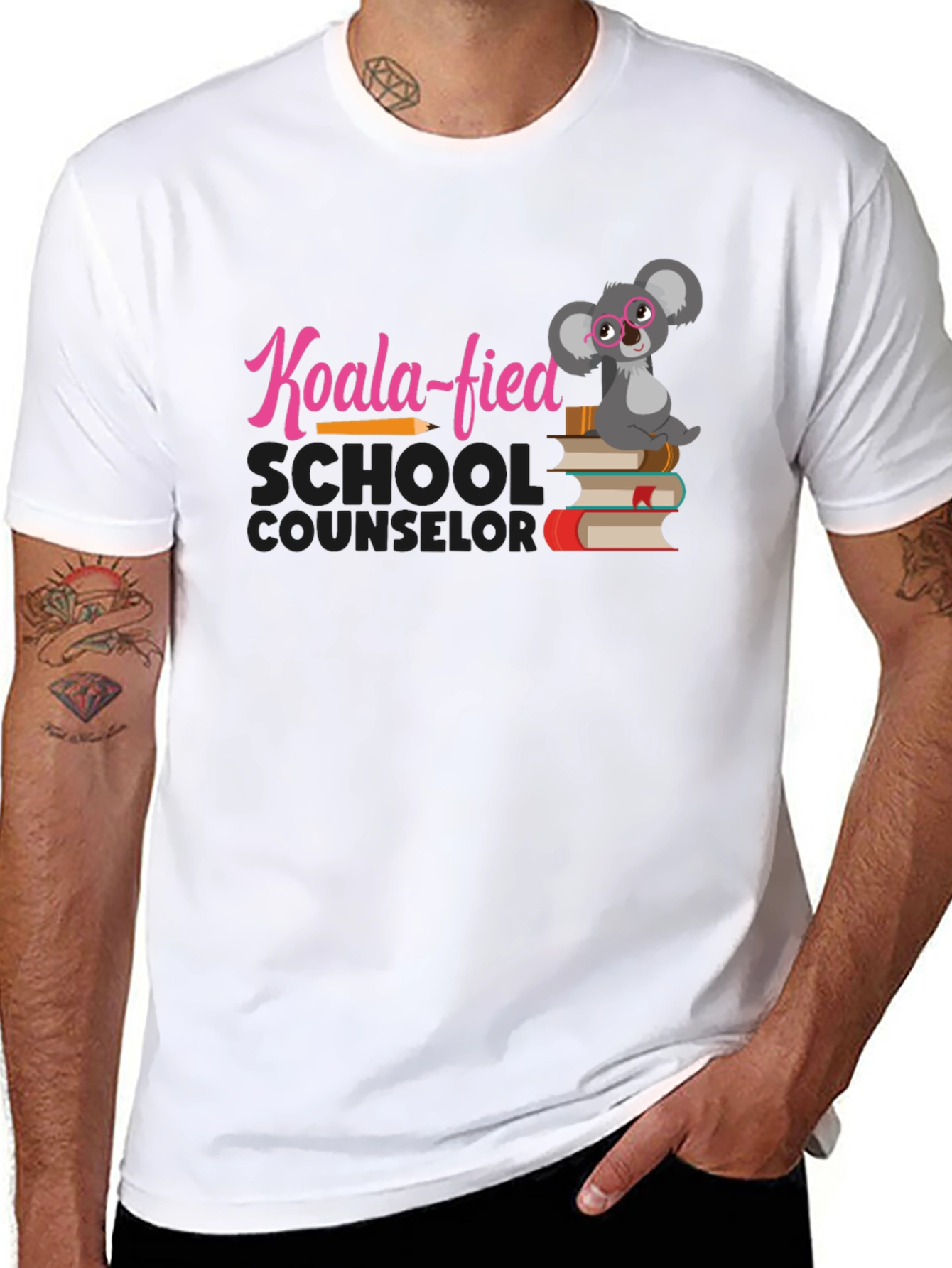Black Koala-fied School Counselor T-Shirt view 8