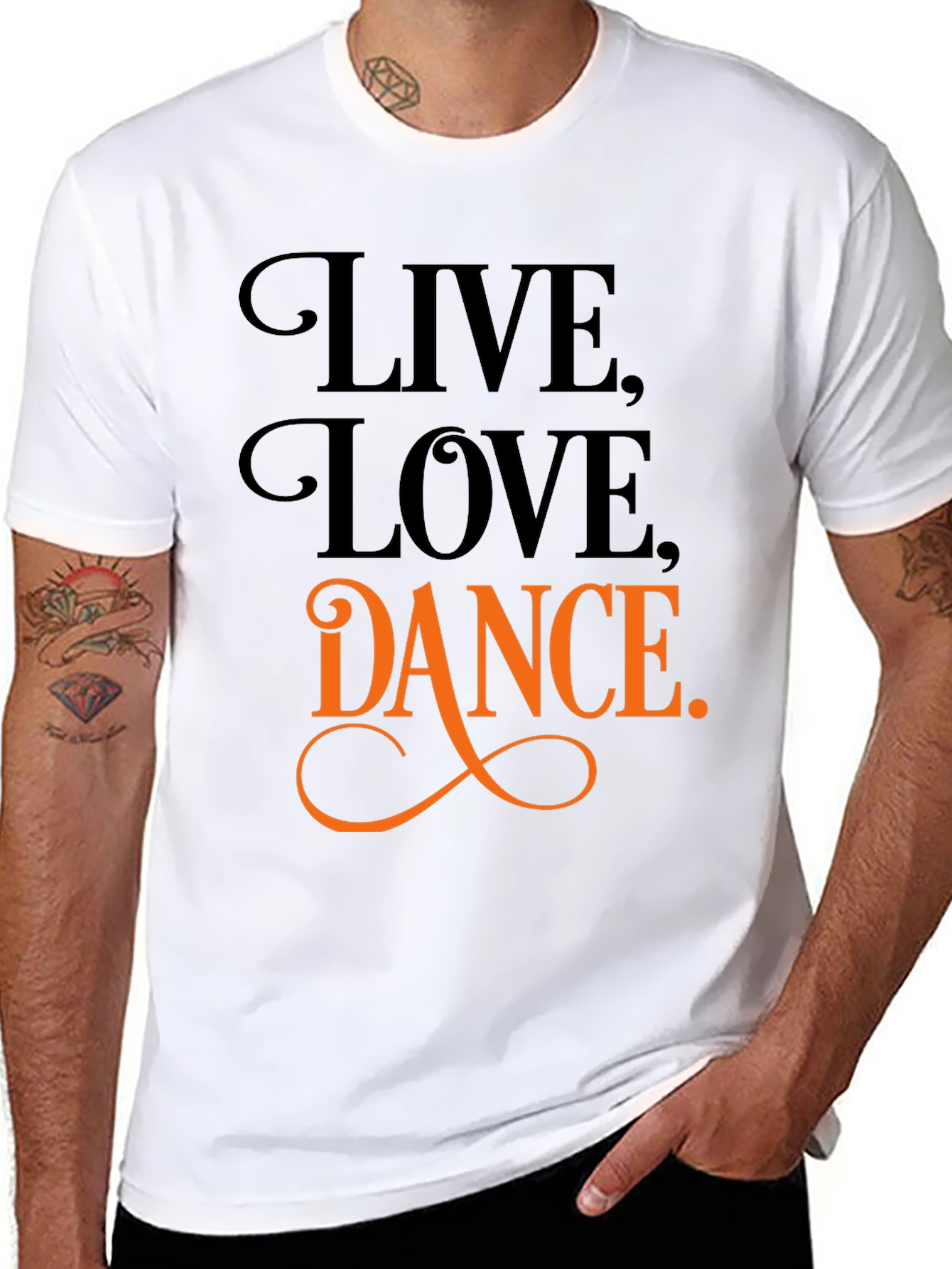 Black Live, Love, Dance Graphic Tee view 8