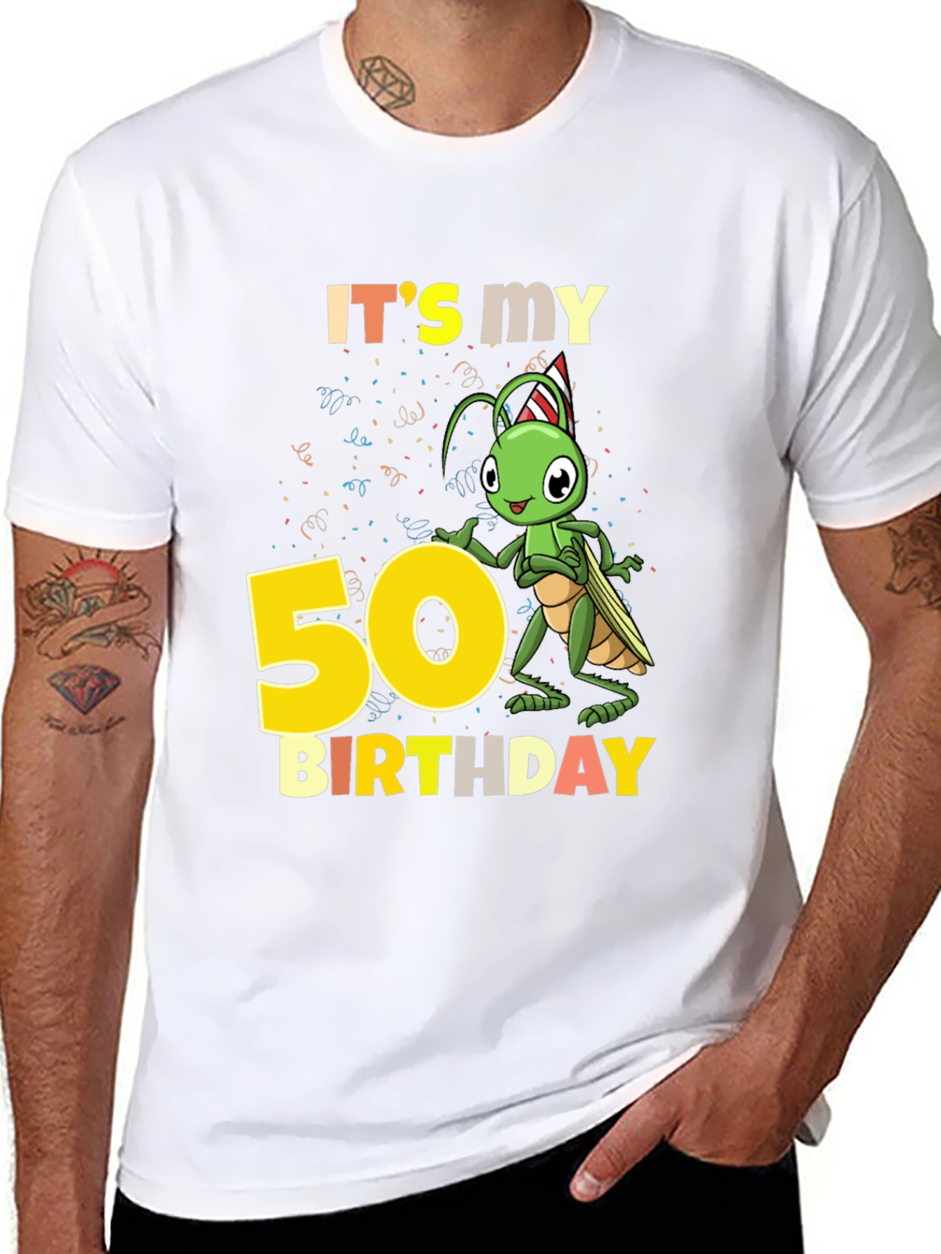 50th Birthday Cricket Graphic Tee - 8